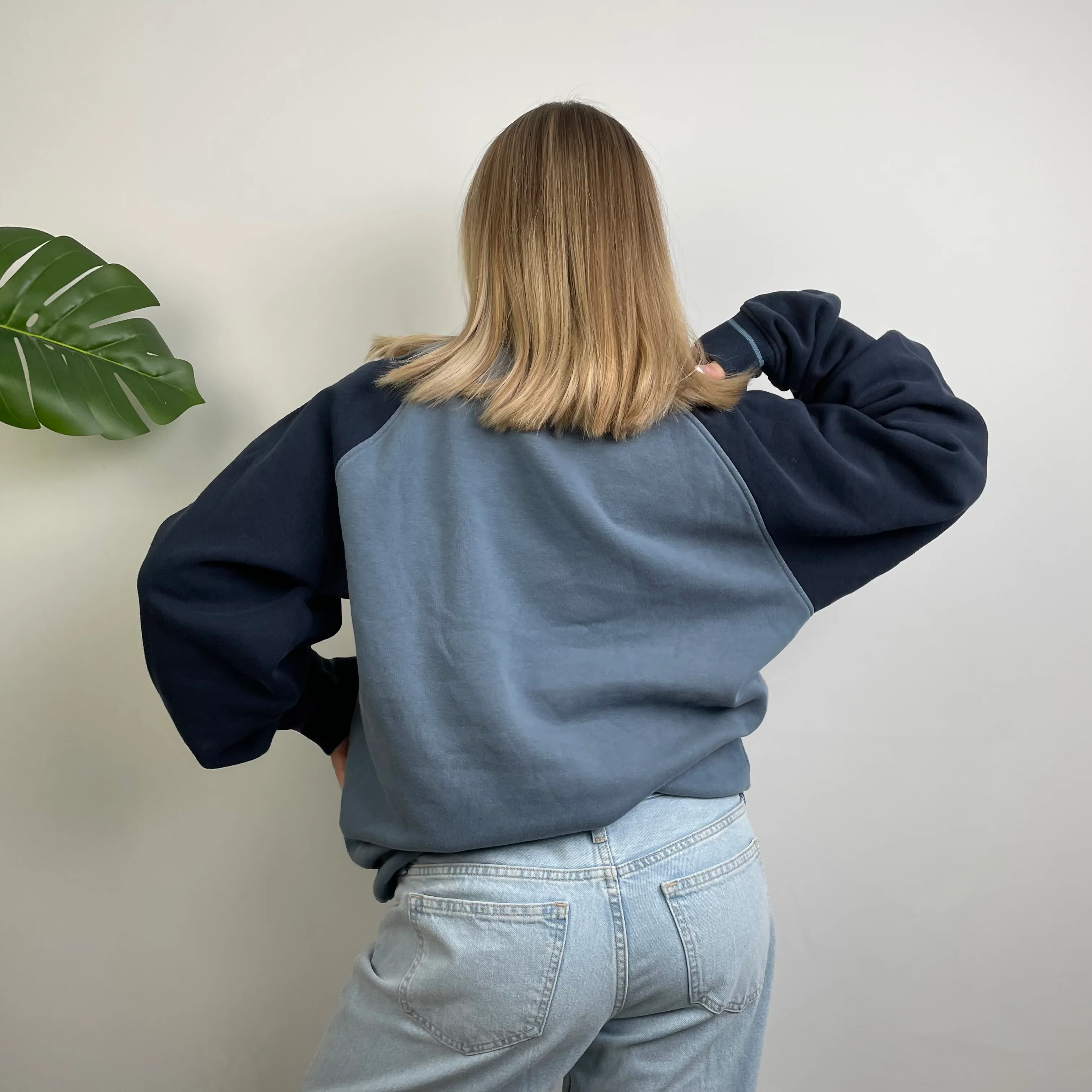 Adidas Baby Blue Embroidered Spell Out Sweatshirt (L) - Image 6