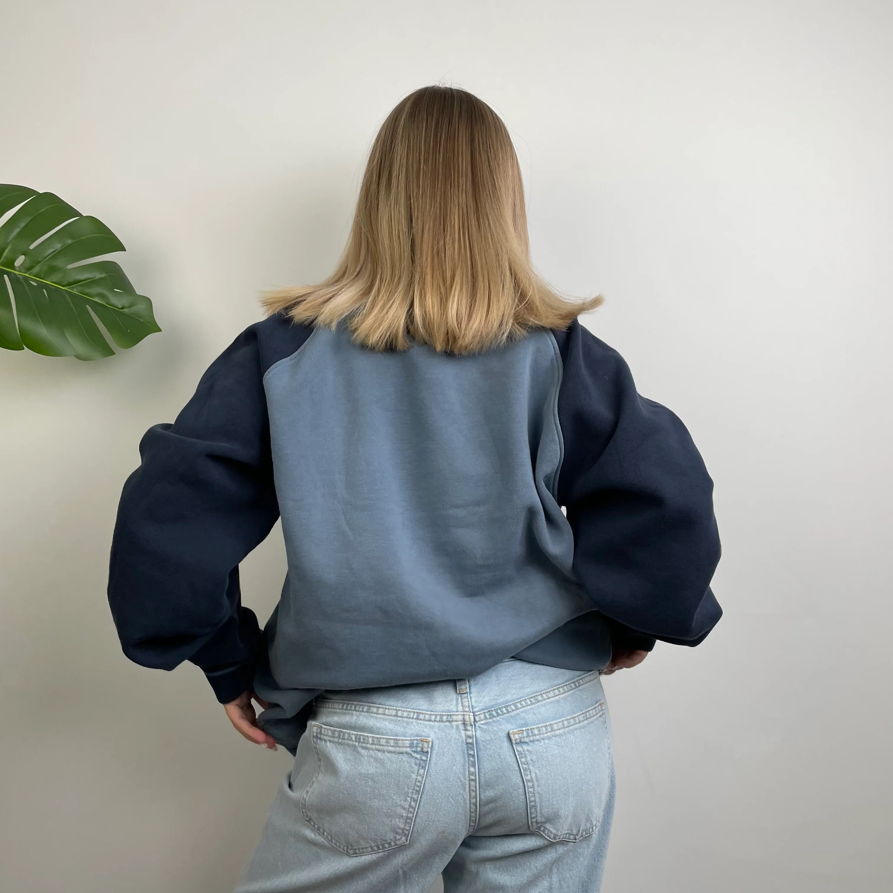 Adidas Baby Blue Embroidered Spell Out Sweatshirt (L) - Image 7