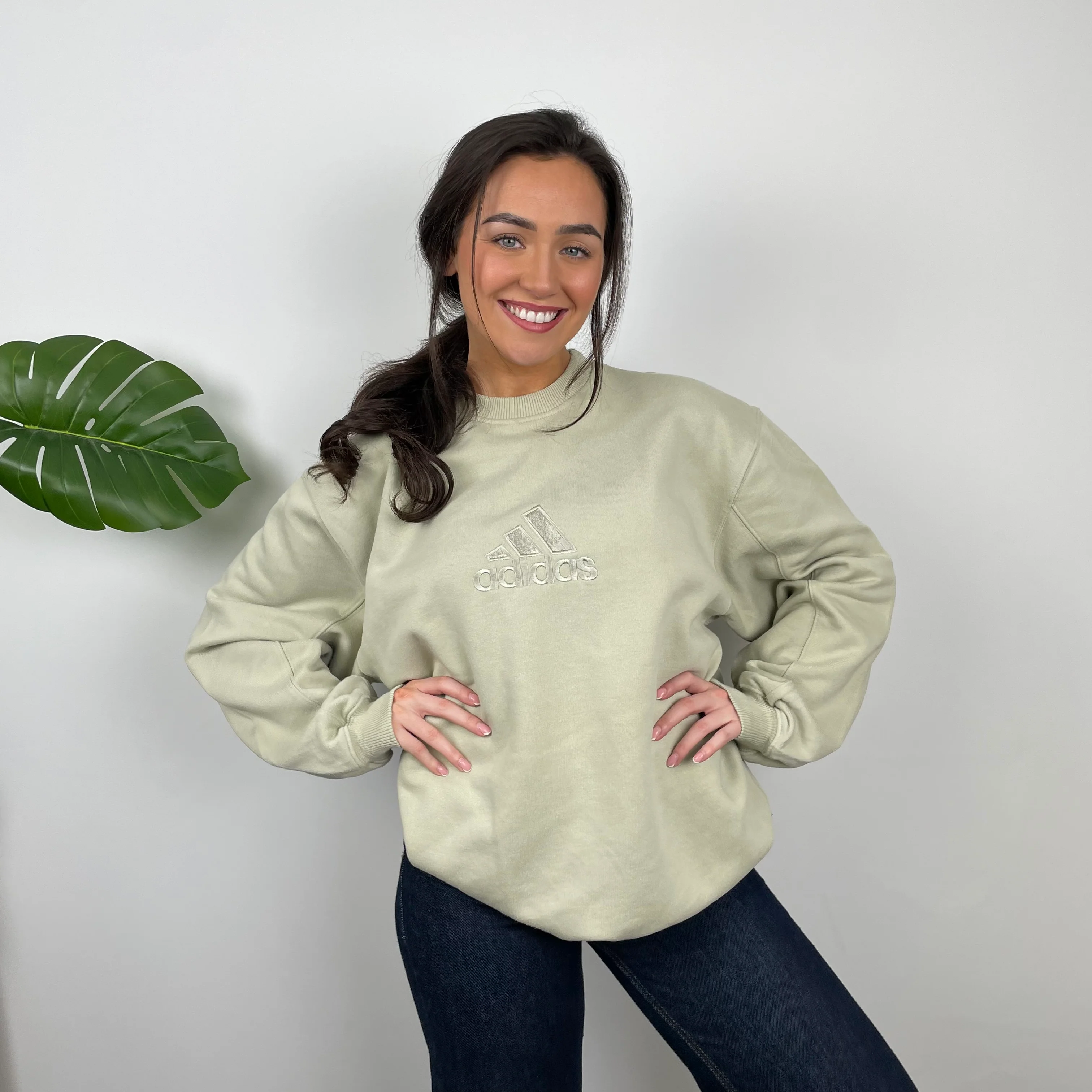 Adidas Sage Embroidered Spell Out Sweatshirt (XXL) - Image 7