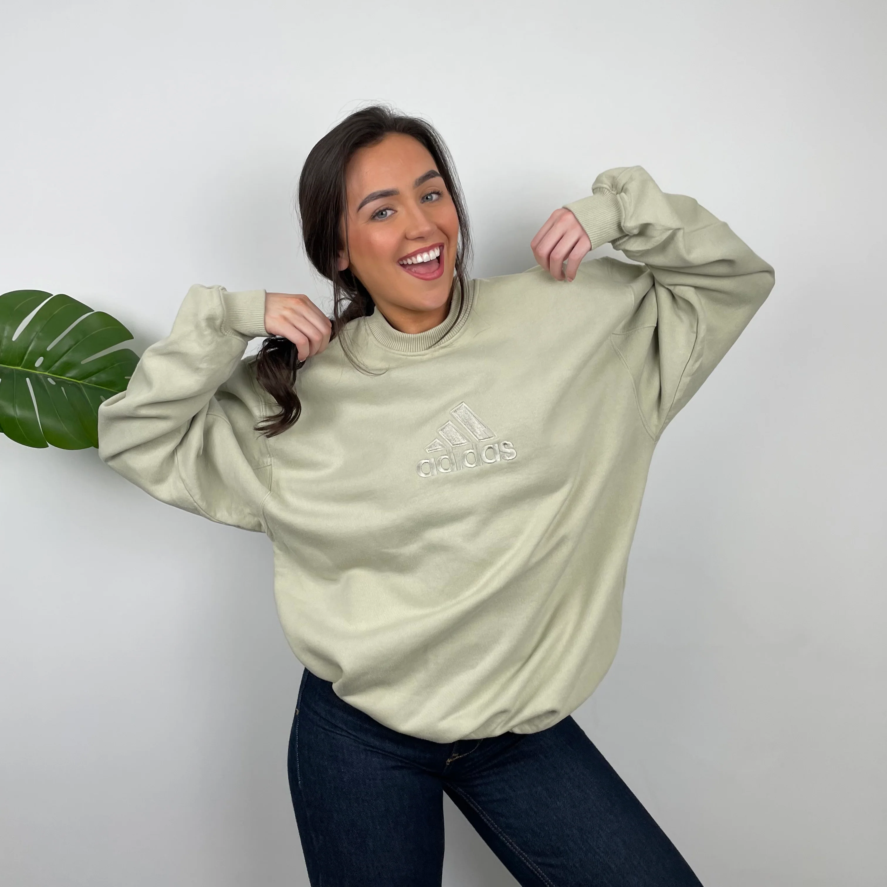Adidas Sage Embroidered Spell Out Sweatshirt (XXL) - Image 8