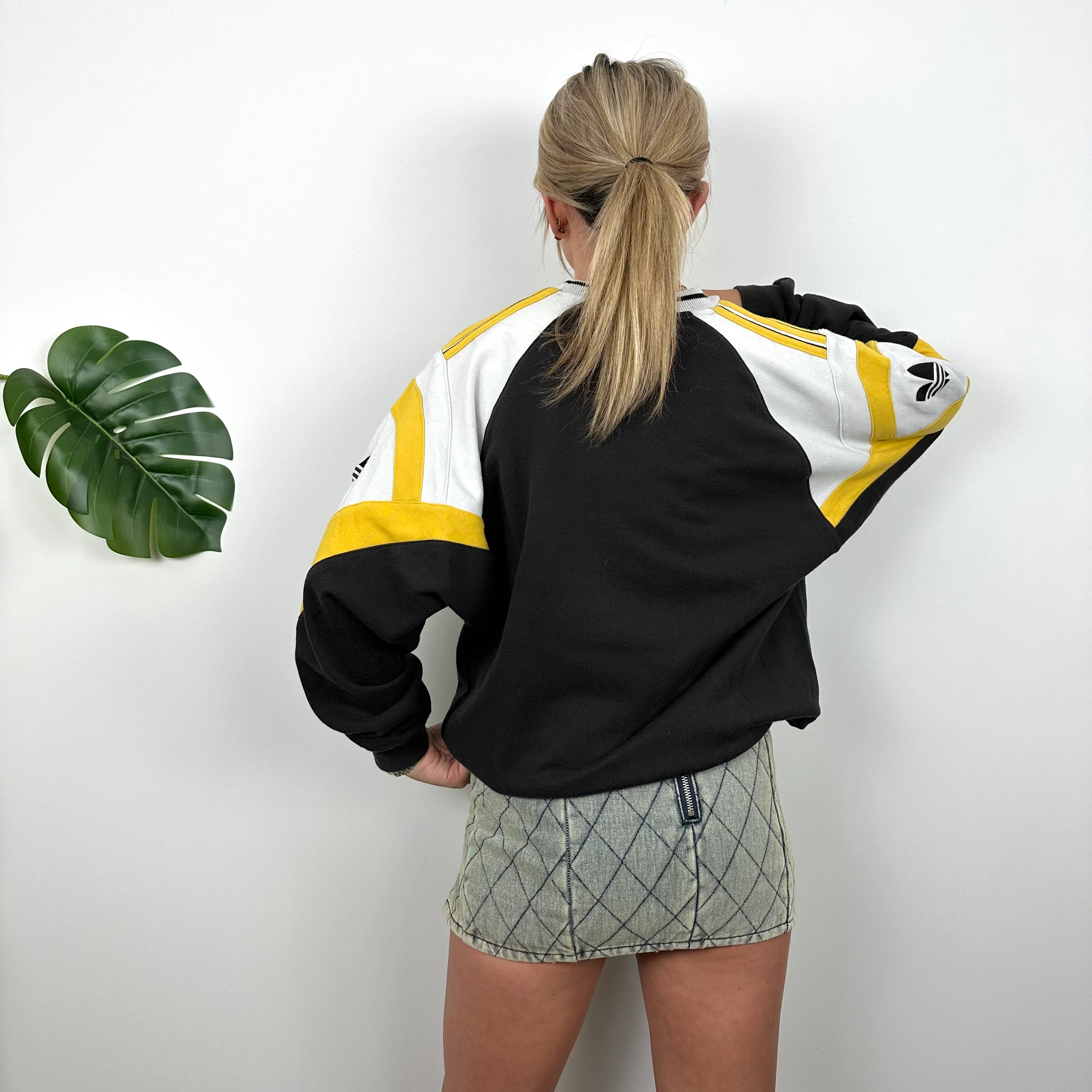 Adidas Black Colour Block Sweatshirt (L) - Image 6