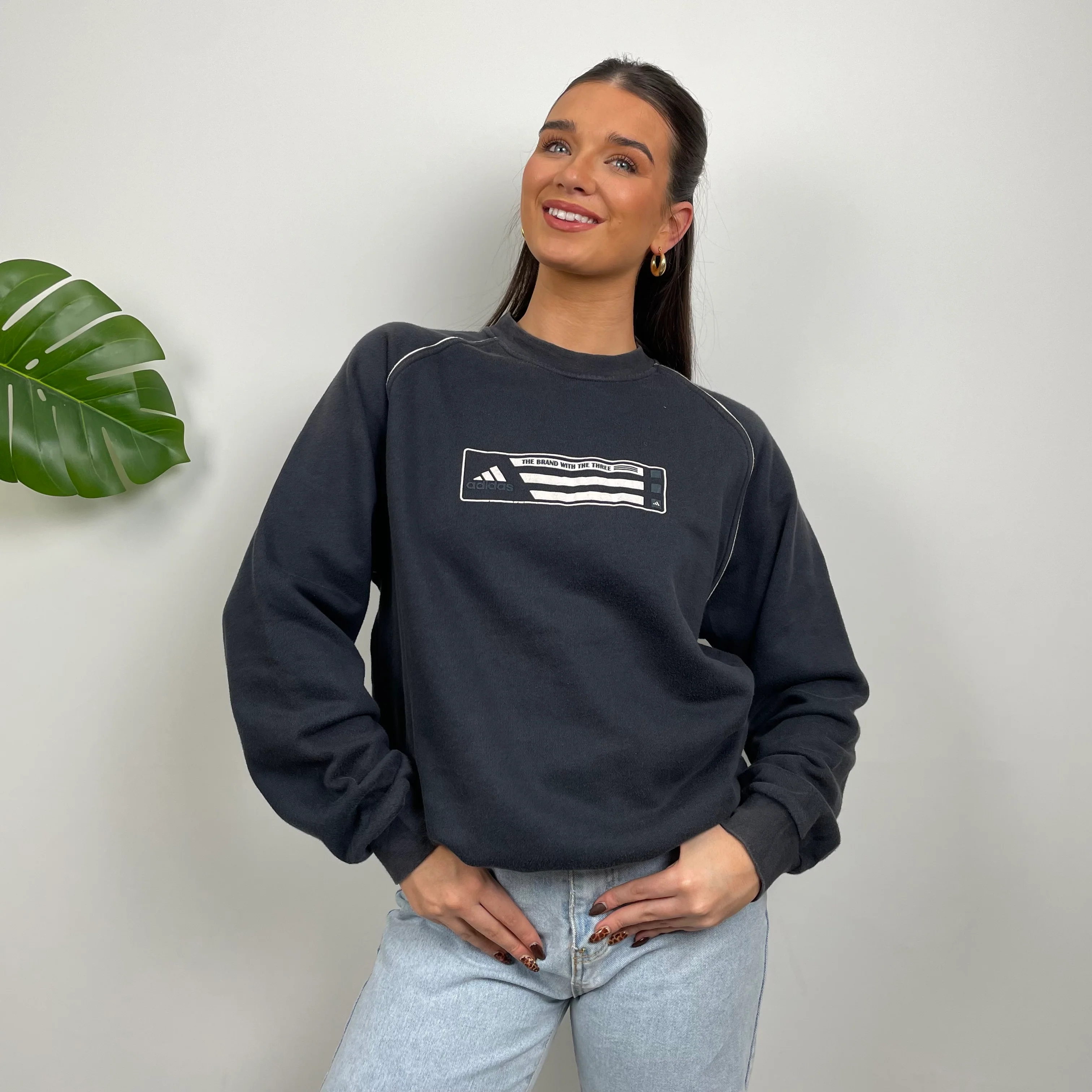 Adidas Black Spell Out Sweatshirt (M) - Image 2