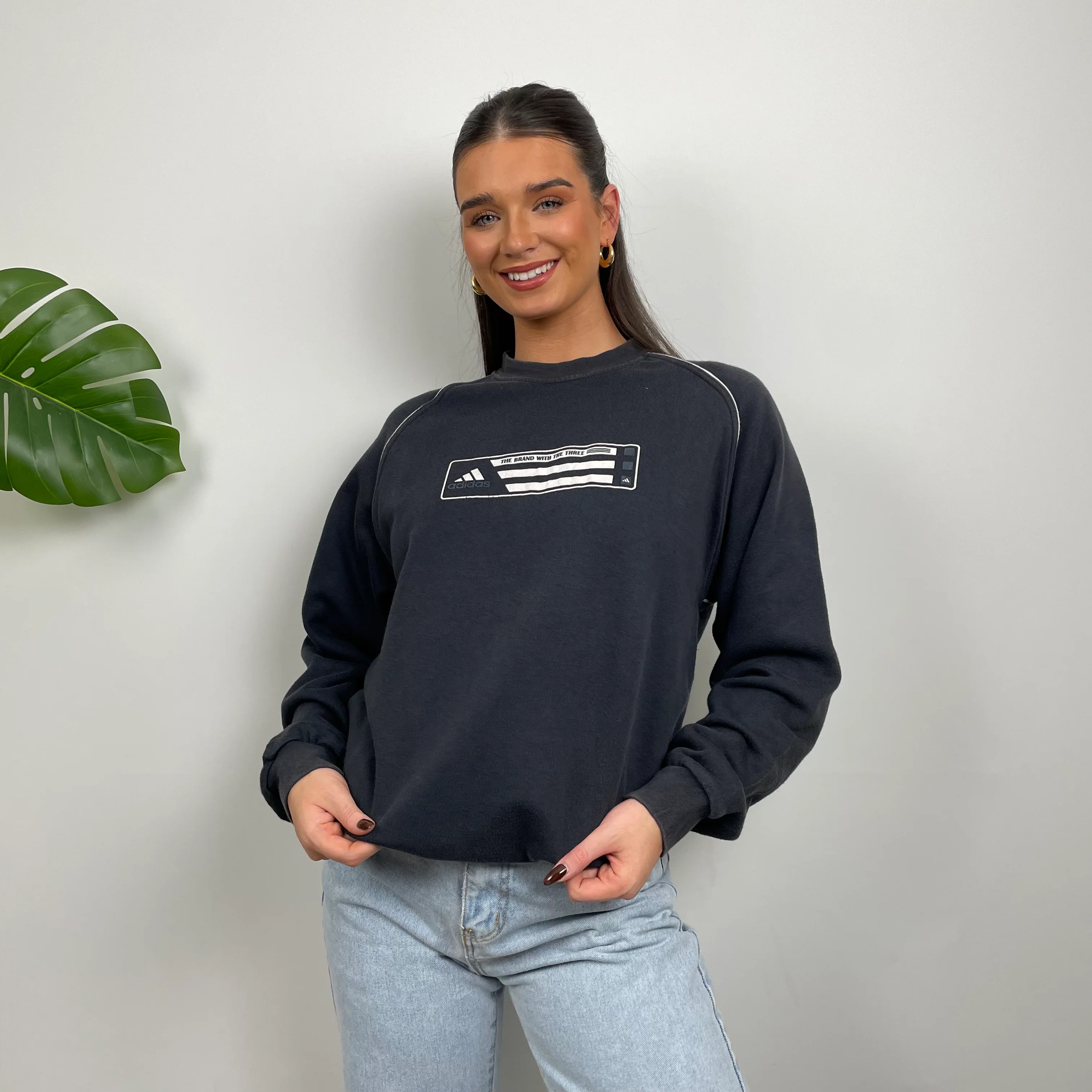 Adidas Black Spell Out Sweatshirt (M) - Image 4