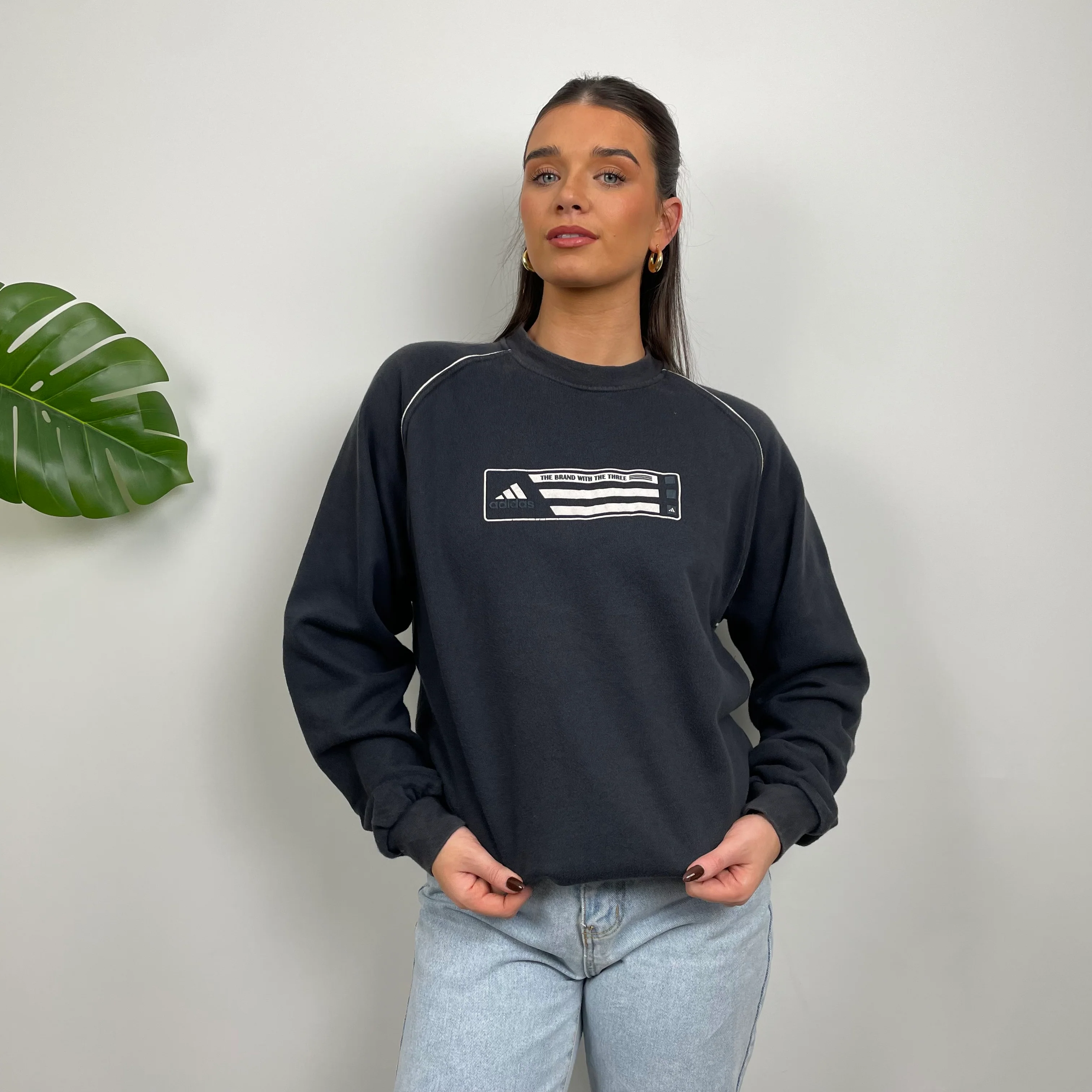 Adidas Black Spell Out Sweatshirt (M) - Image 5