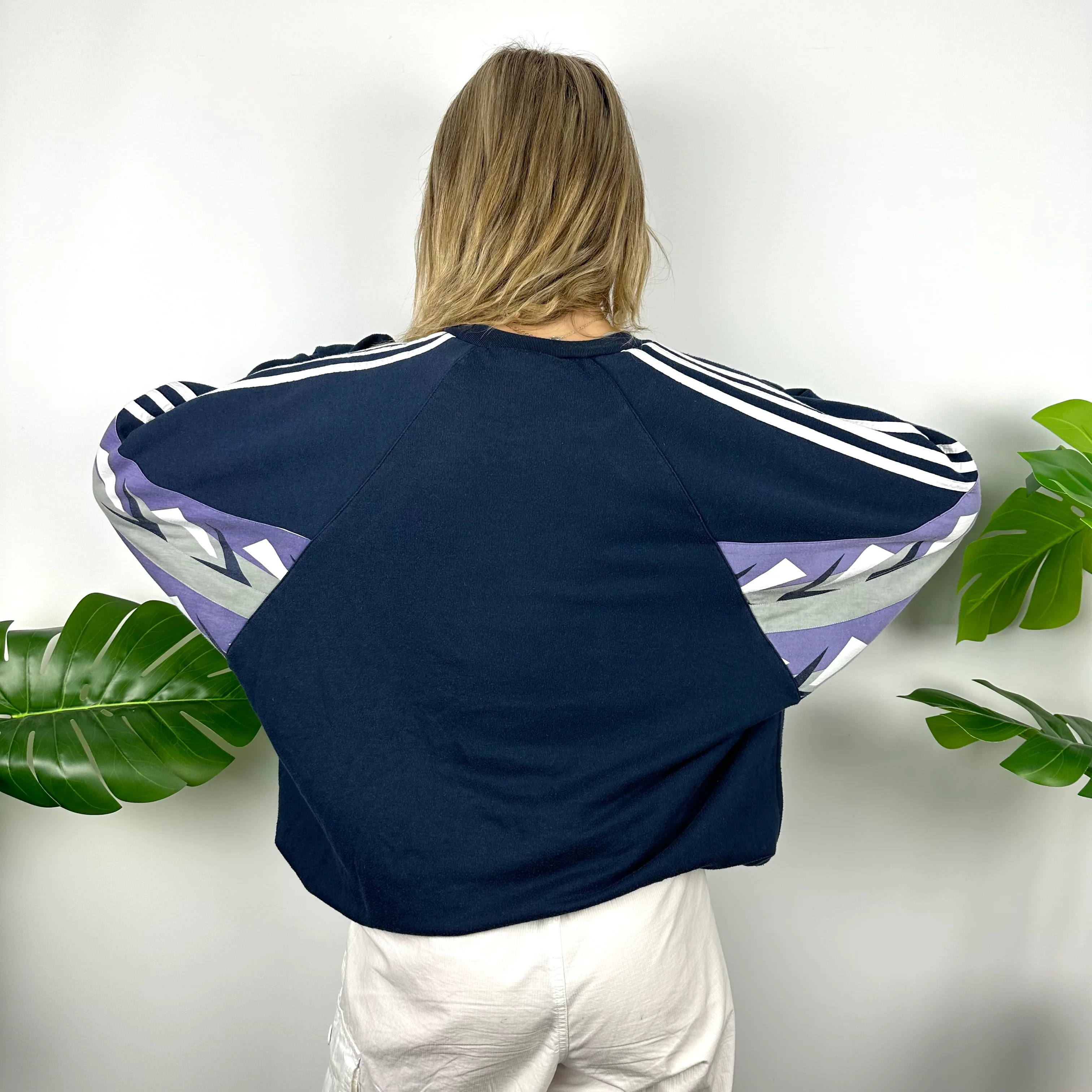 Adidas Colour Block Embroidered Spell Out Sweatshirt (XL) - Image 6