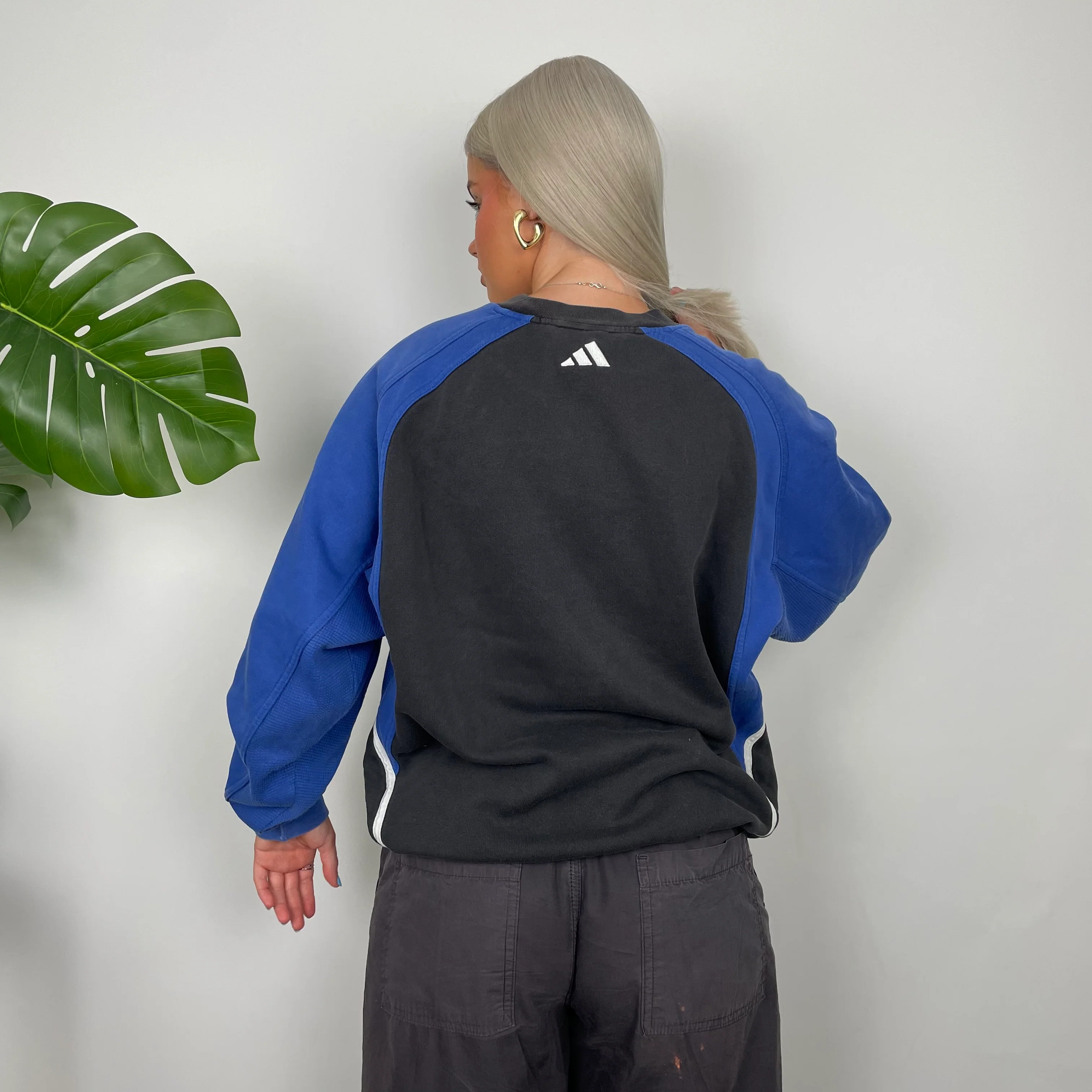 Adidas Colour Block Embroidered Spell Out Sweatshirt (L) - Image 5