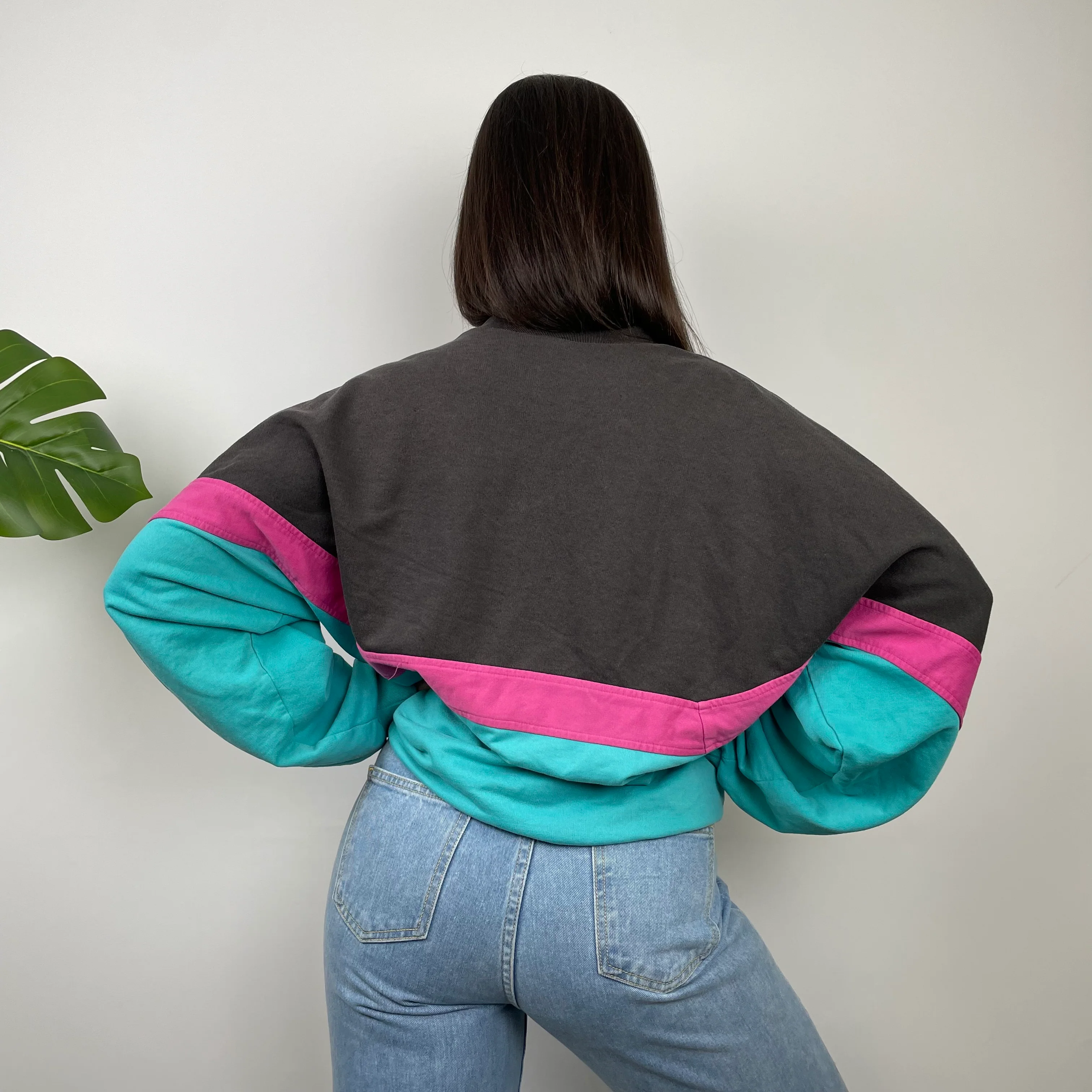 Adidas Colour Block Embroidered Spell Out Sweatshirt (L) - Image 7
