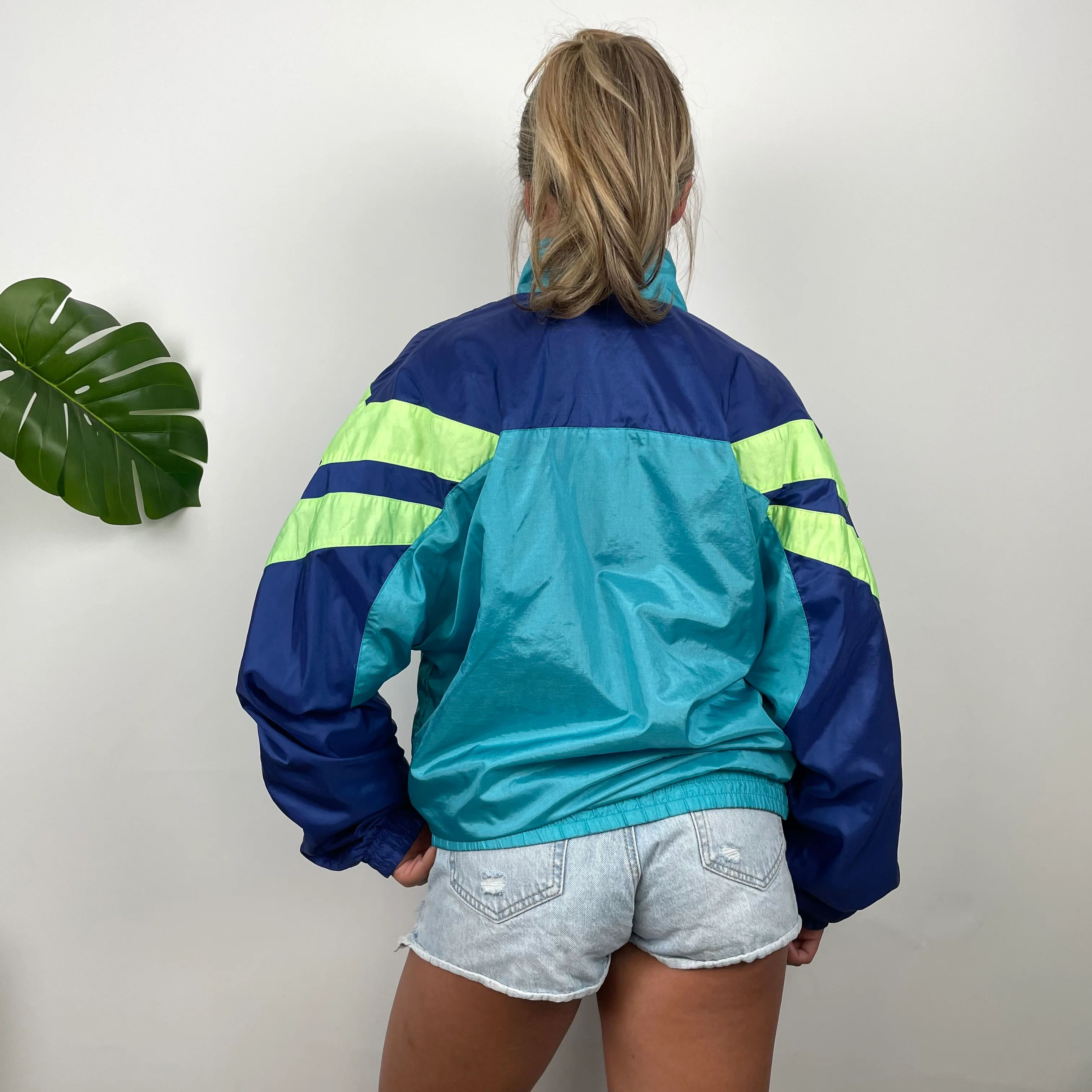 Adidas Colour Block Embroidered Spell Out Windbreaker Jacket (L) - Image 4