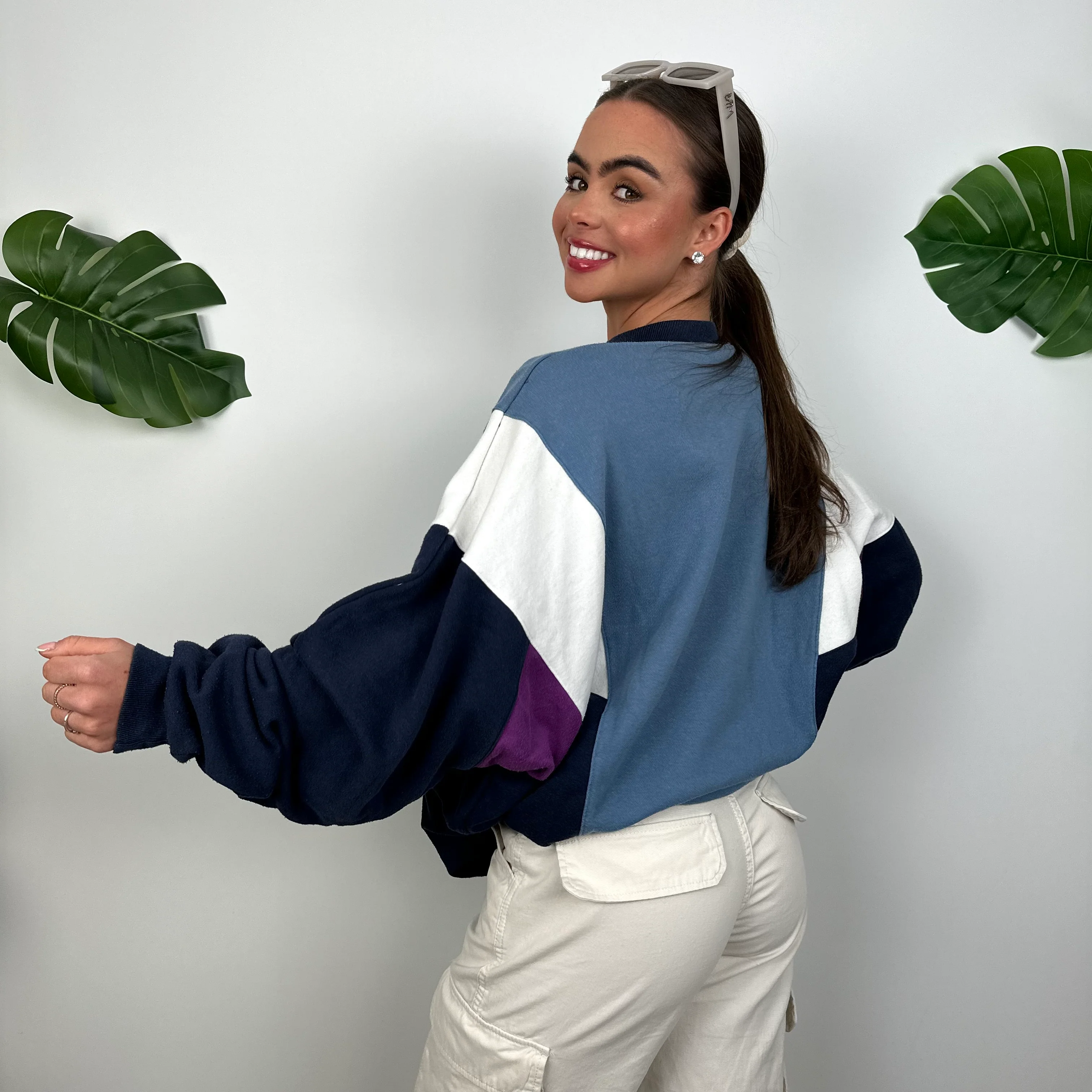 Adidas Colour Block Spell Out Sweatshirt (L) - Image 6