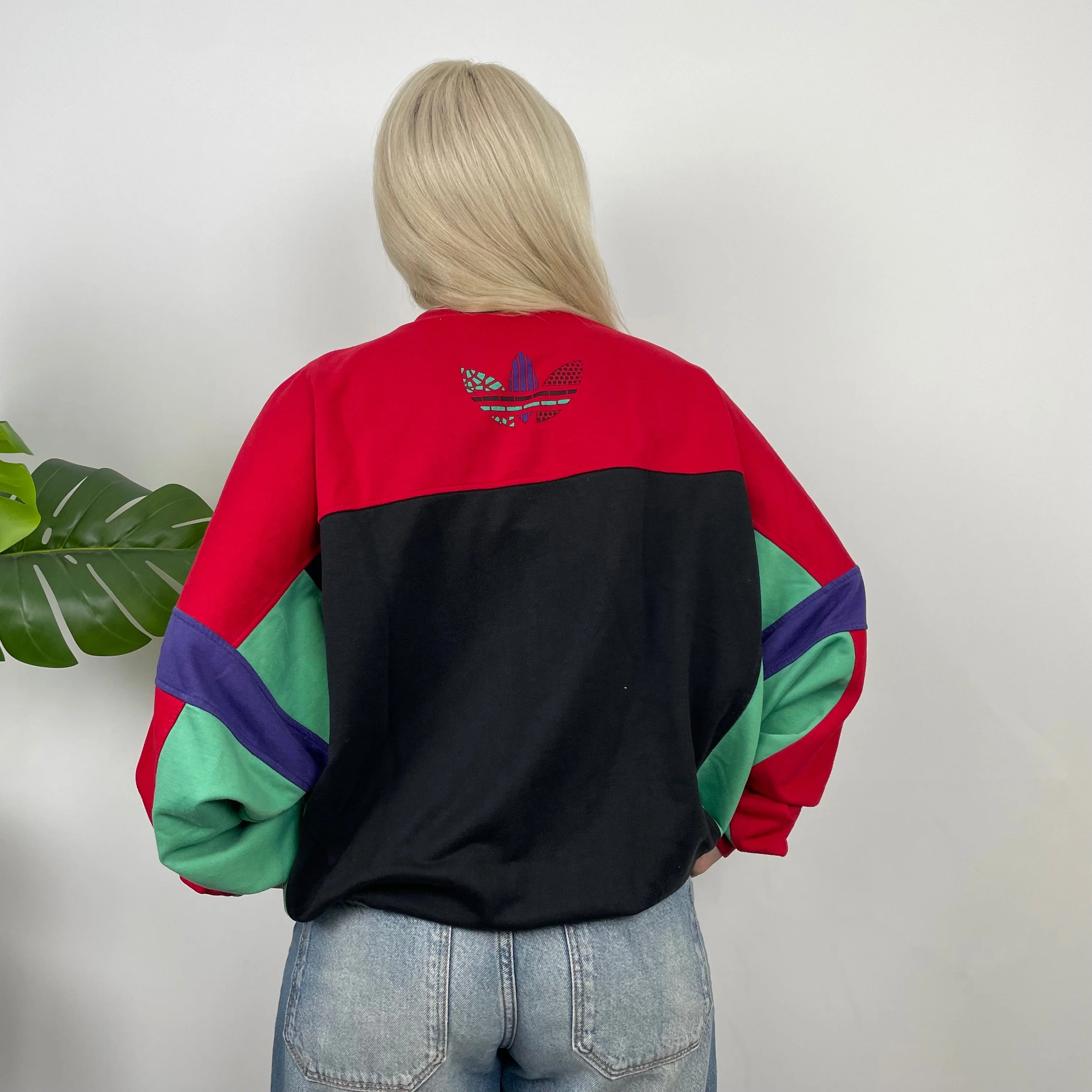 Adidas Colour Block Spell Out Sweatshirt (L) - Image 5