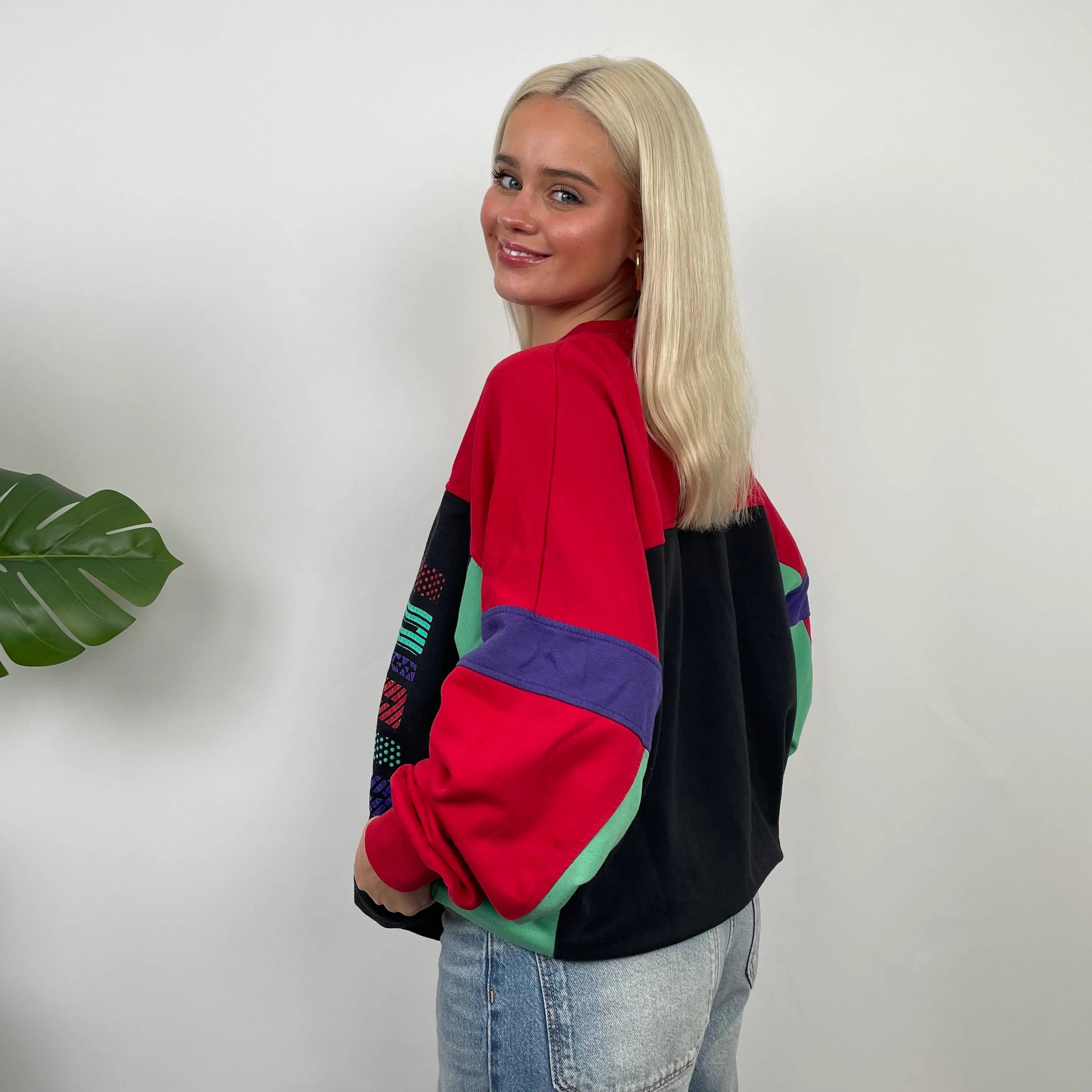 Adidas Colour Block Spell Out Sweatshirt (M) - Image 4