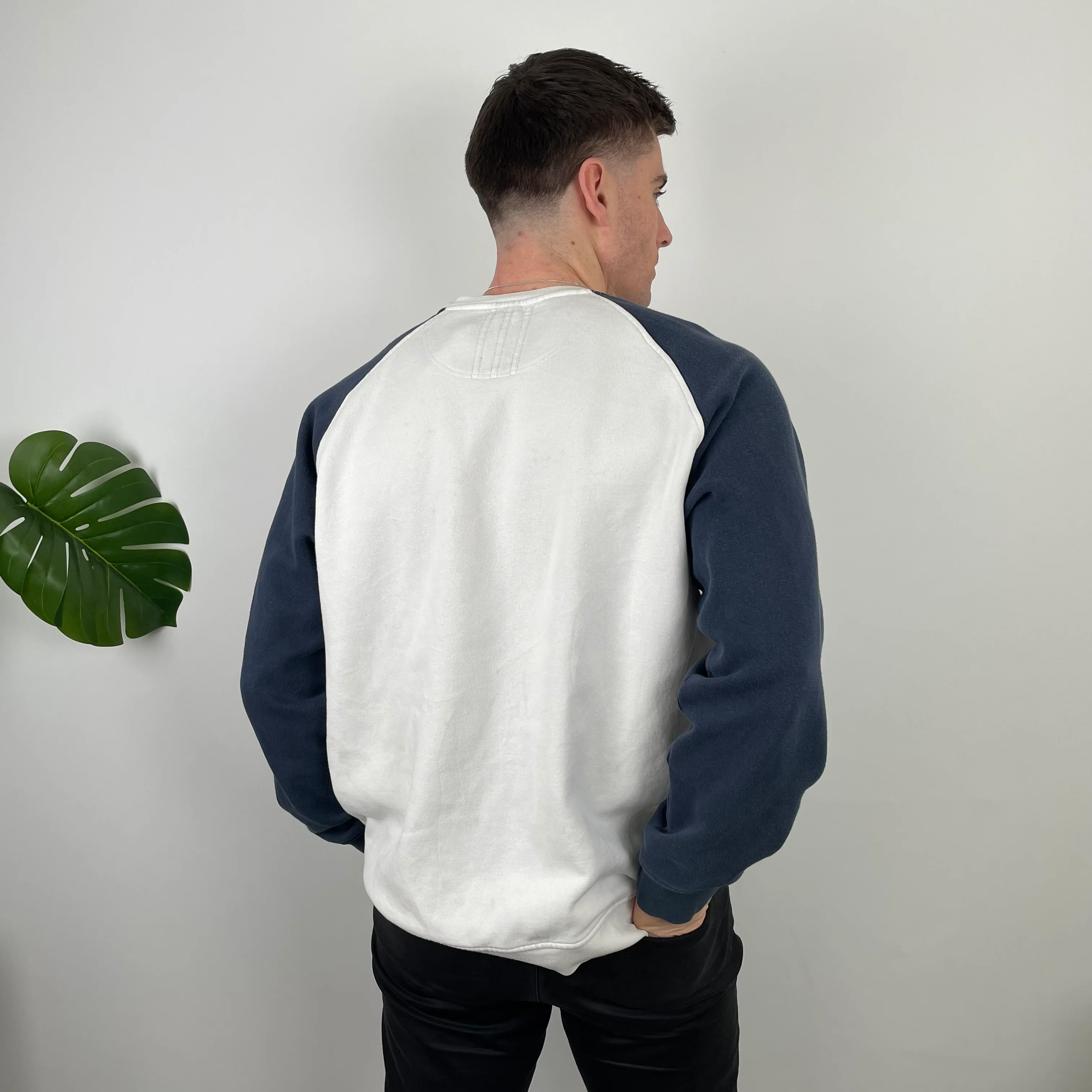 Adidas White Embroidered Spell Out Sweatshirt (L) - Image 6