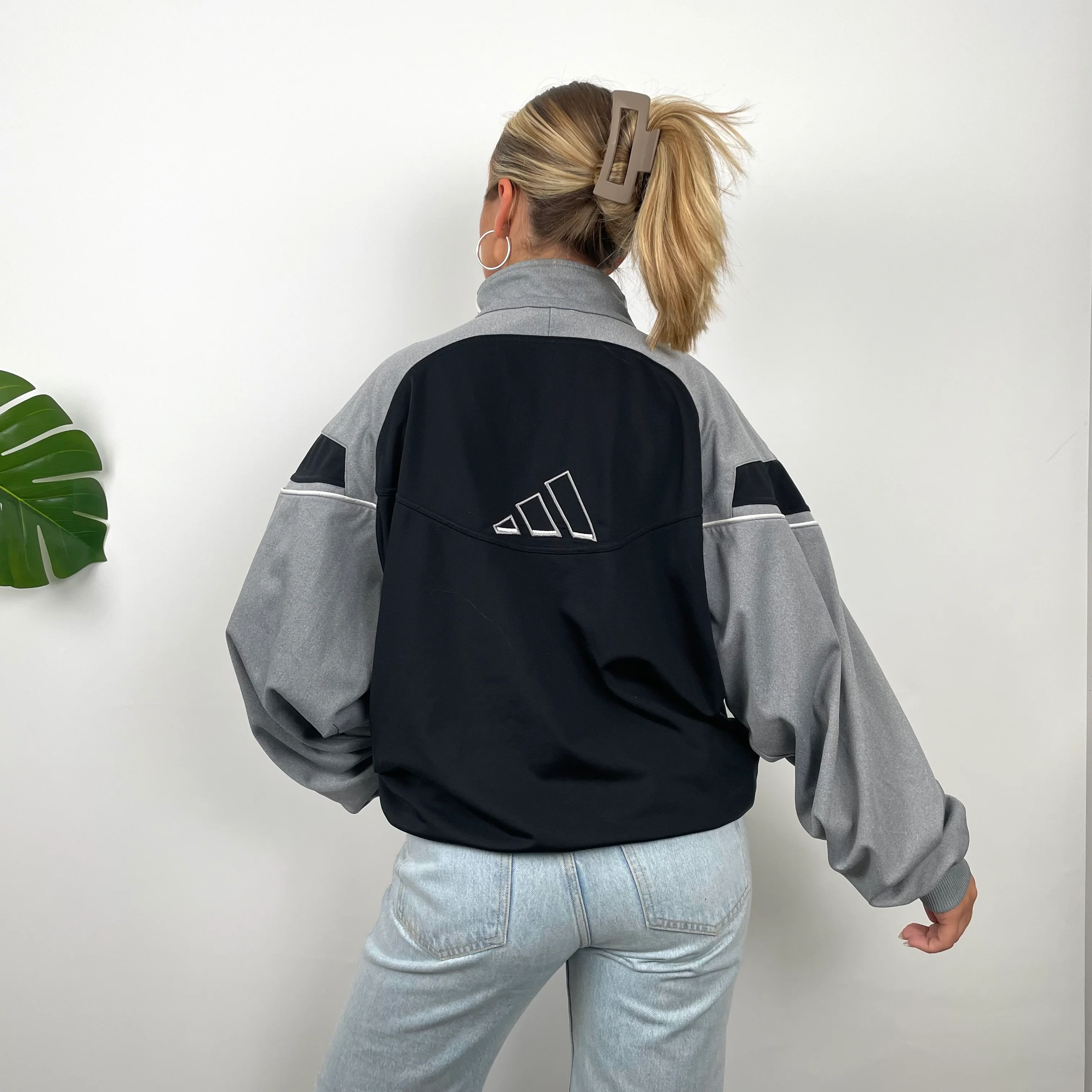 Adidas Embroidered Spell Out Zip Up Track Jacket (L) - Image 7