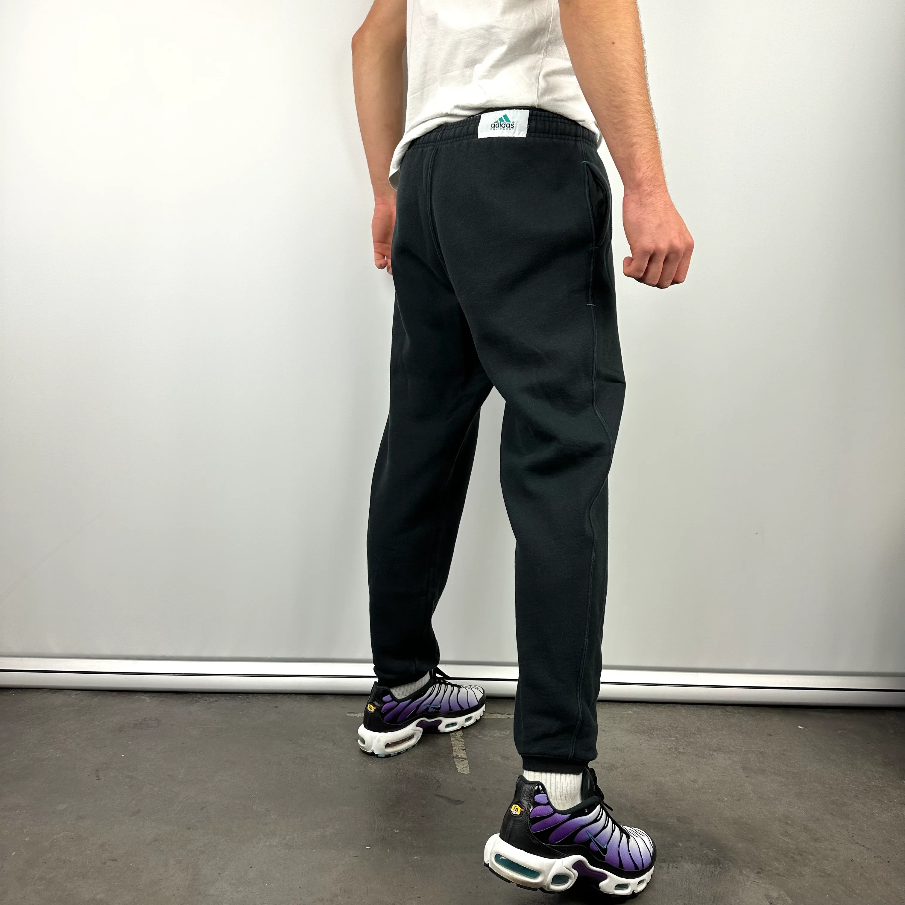 Adidas Equipment Black Embroidered Spell Out Track Pants (M) - Image 6
