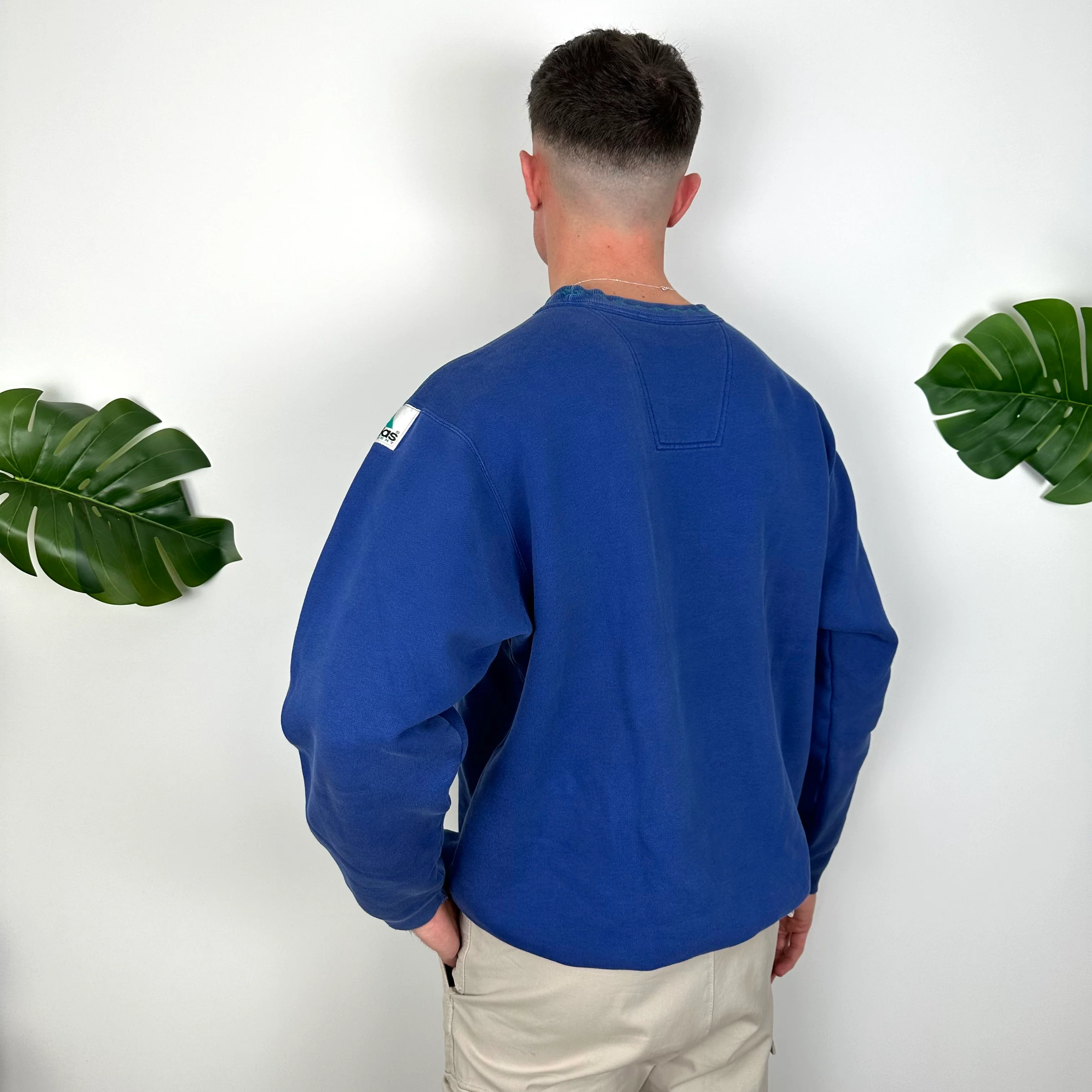 Adidas Equipment Blue Embroidered Spell Out Sweatshirt as worn by Anna Archer (M) - Image 6