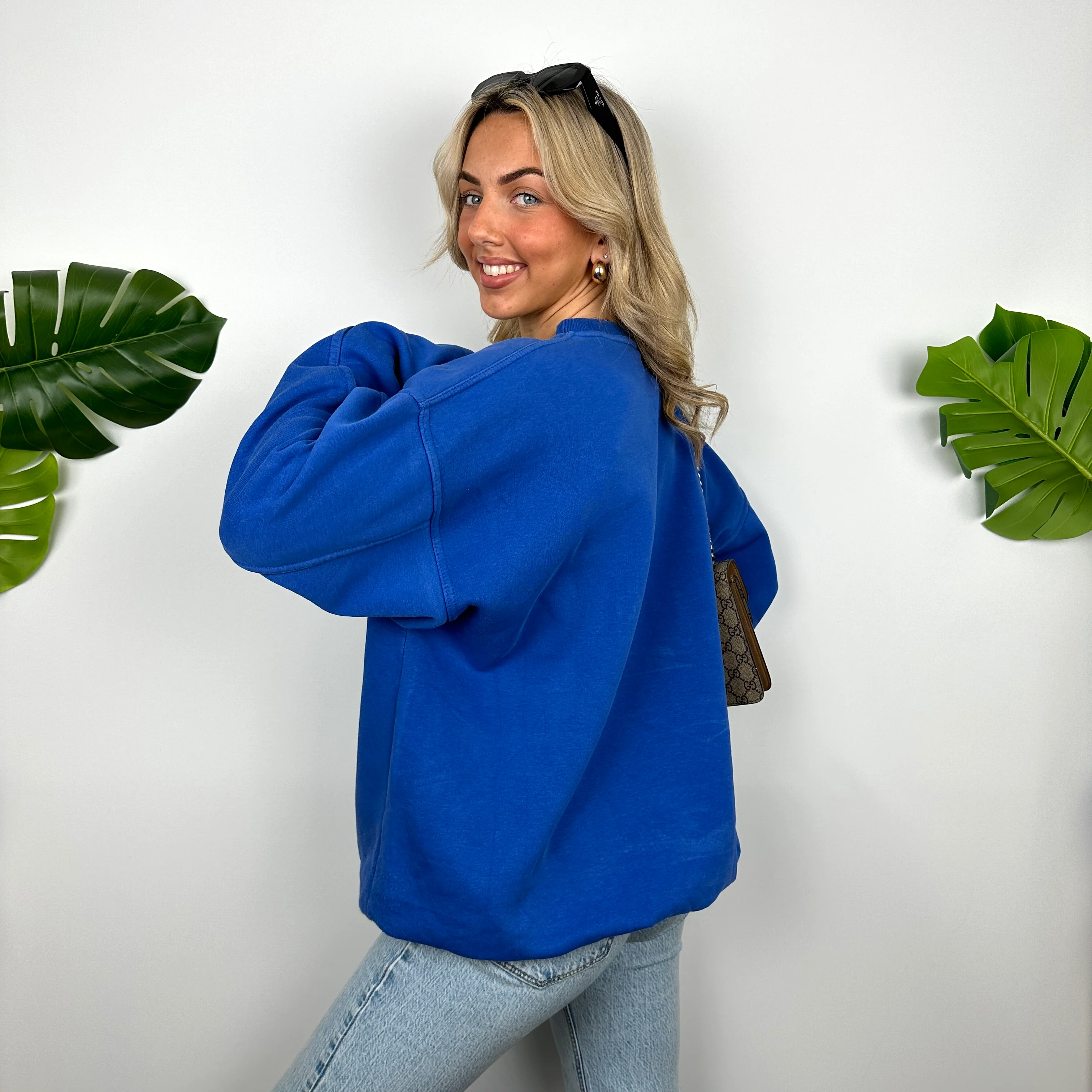 Adidas Equipment Blue Embroidered Spell Out Sweatshirt (L) - Image 9