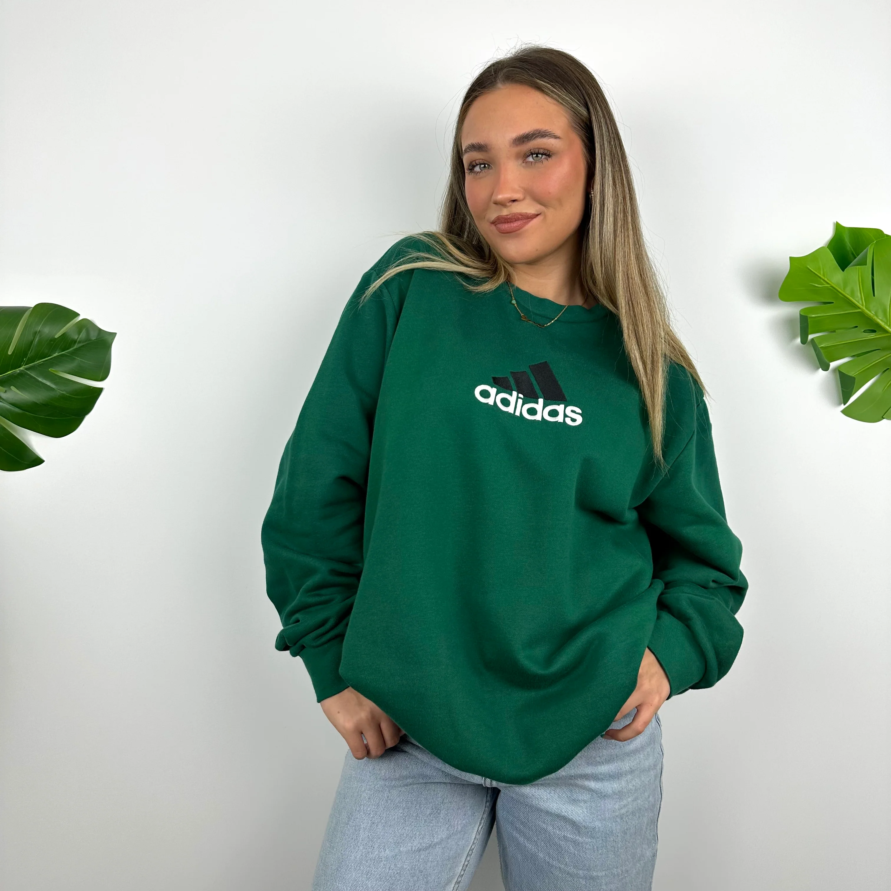 Adidas Equipment Green Embroidered Spell Out Sweatshirt (XL) - Image 6