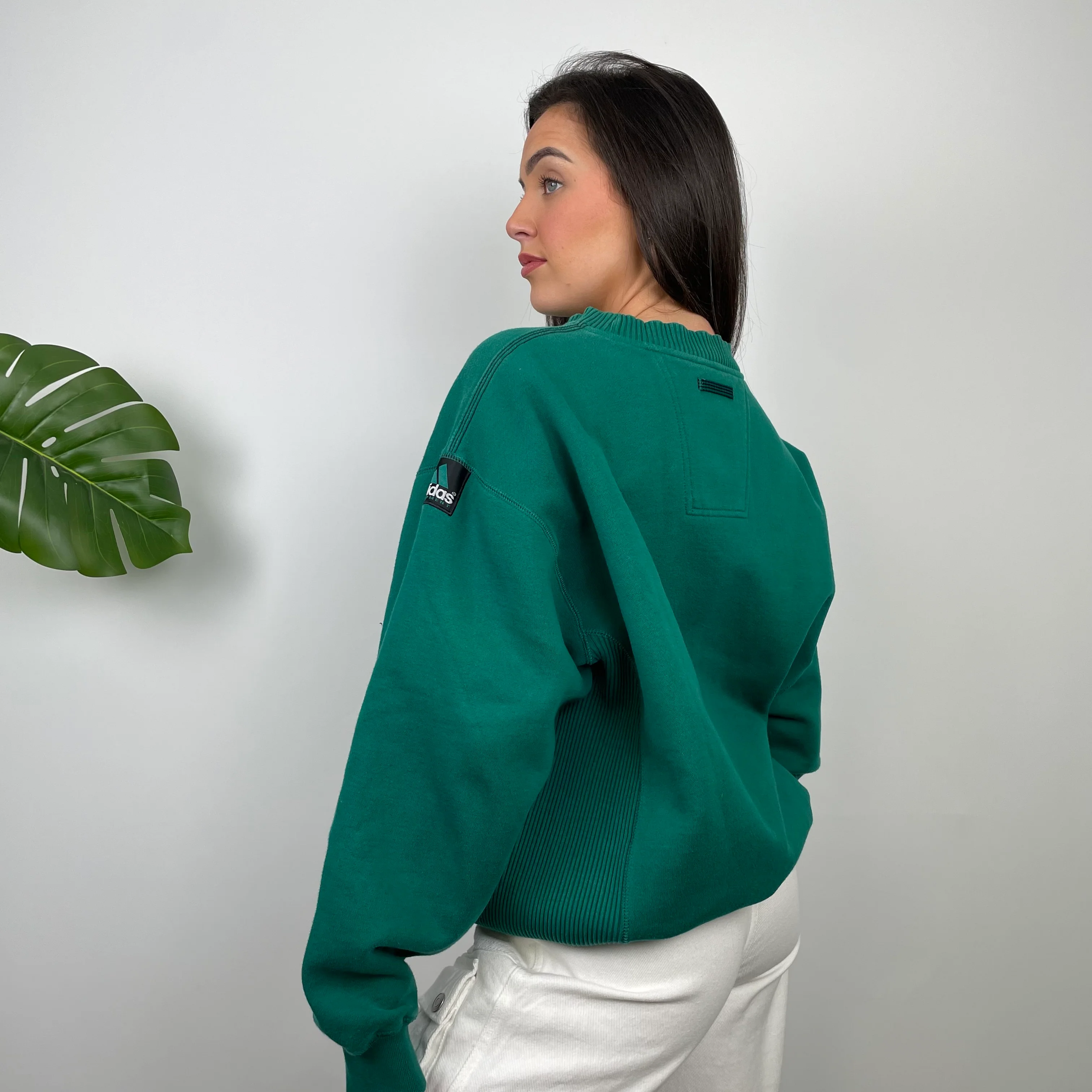Adidas Equipment Green Embroidered Spell Out Sweatshirt (L) - Image 6
