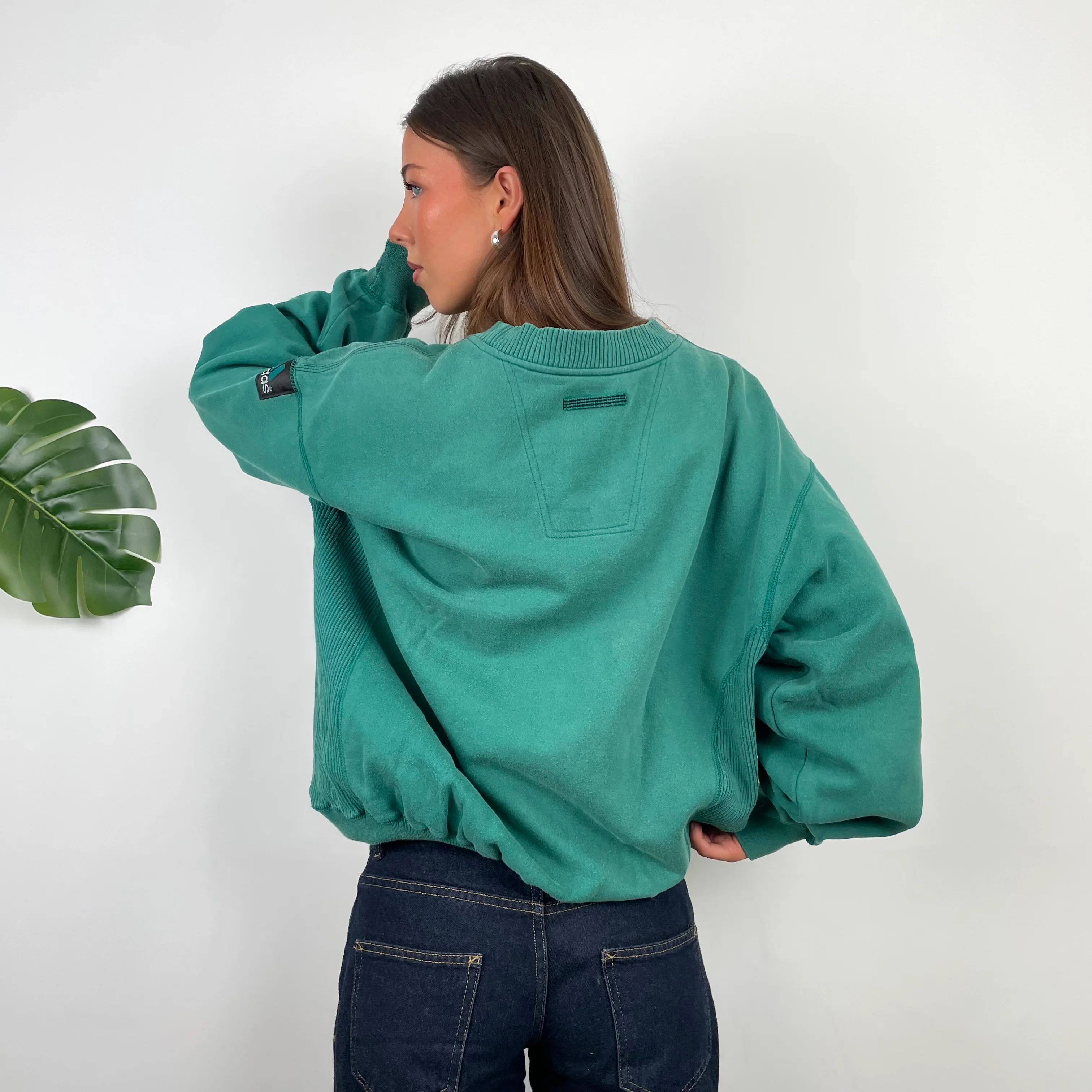 Adidas Equipment Green Embroidered Spell Out Sweatshirt (L) - Image 11