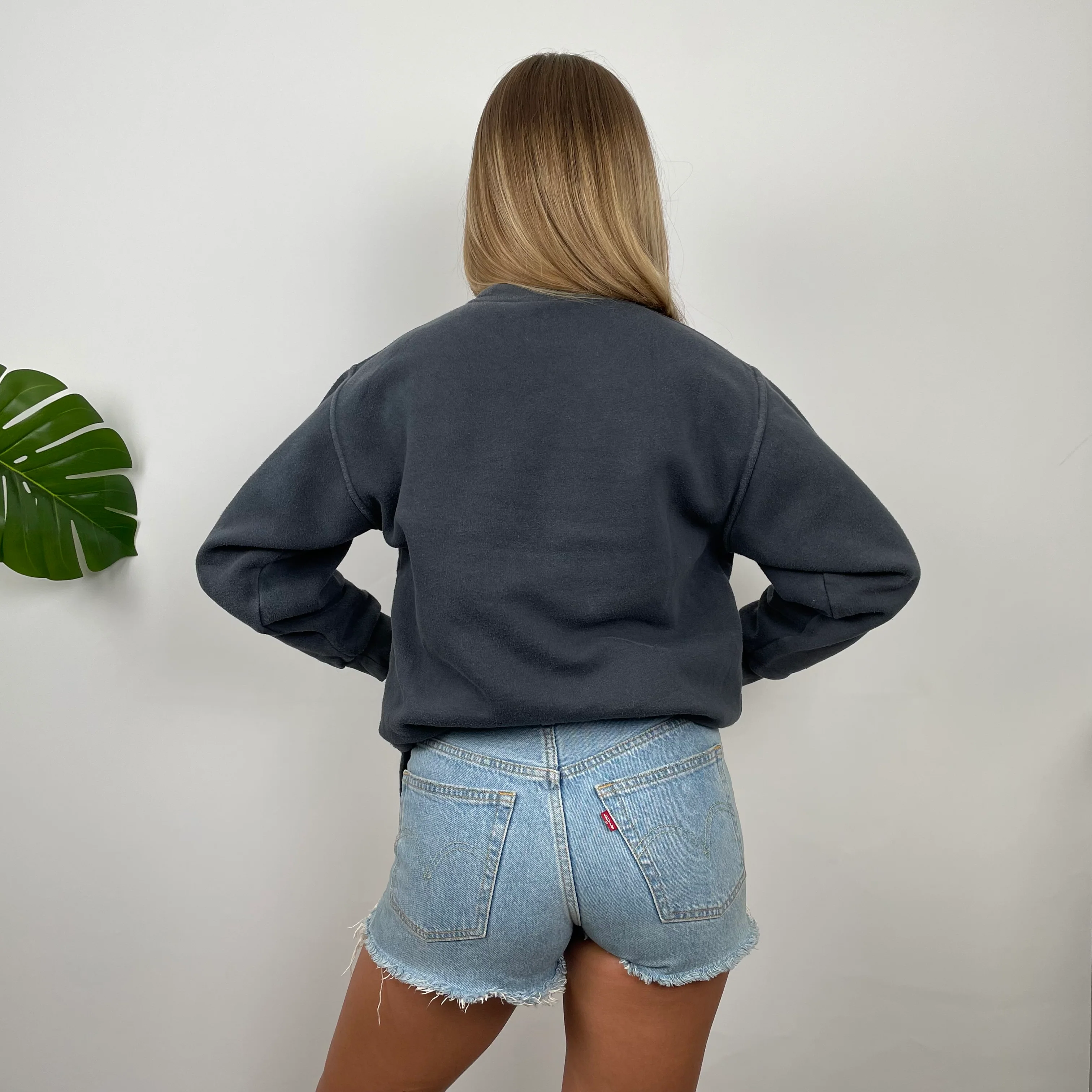 Adidas Equipment Grey Embroidered Spell Out Sweatshirt (XS) - Image 6