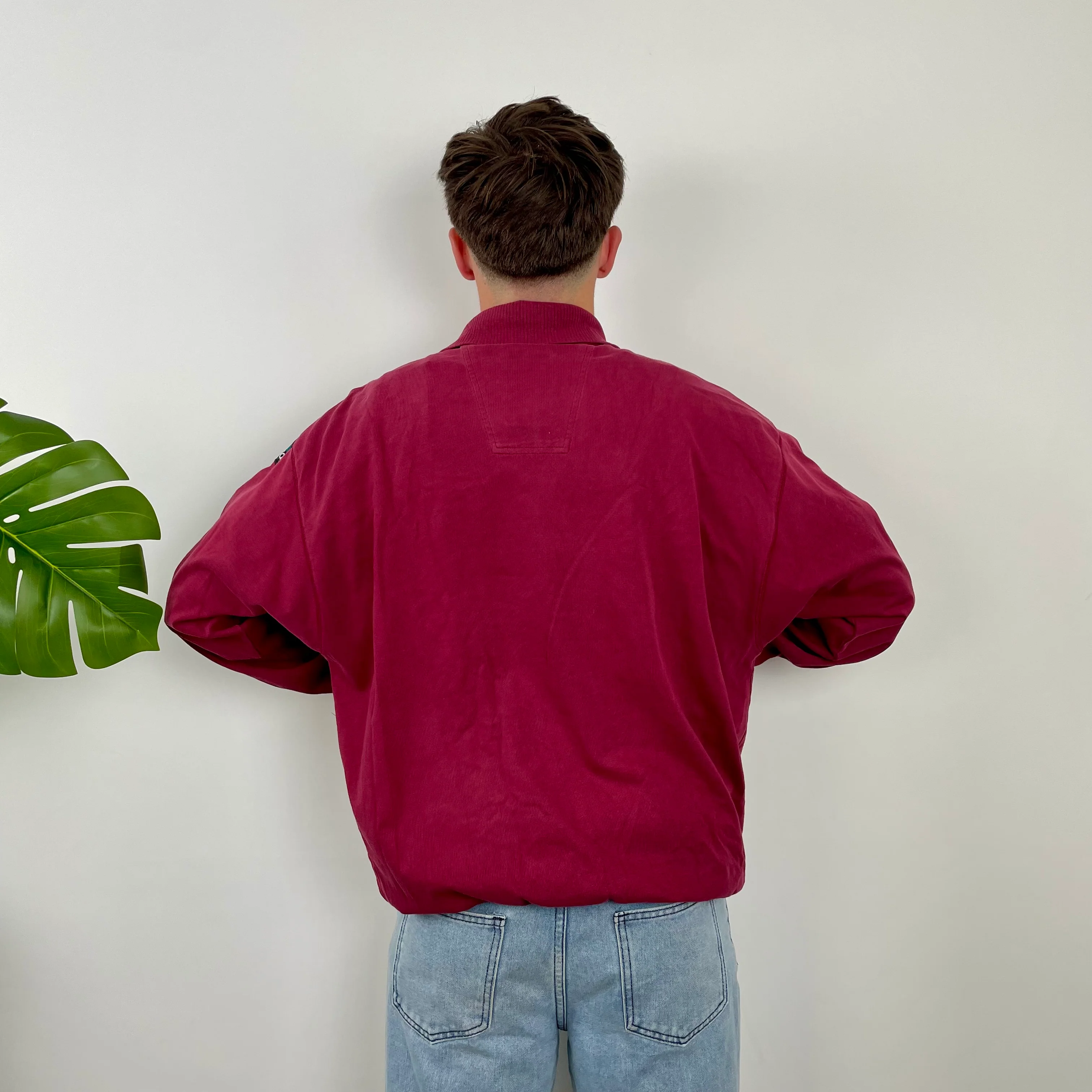 Adidas Equipment Maroon Embroidered Spell Out Sweatshirt (L) - Image 5