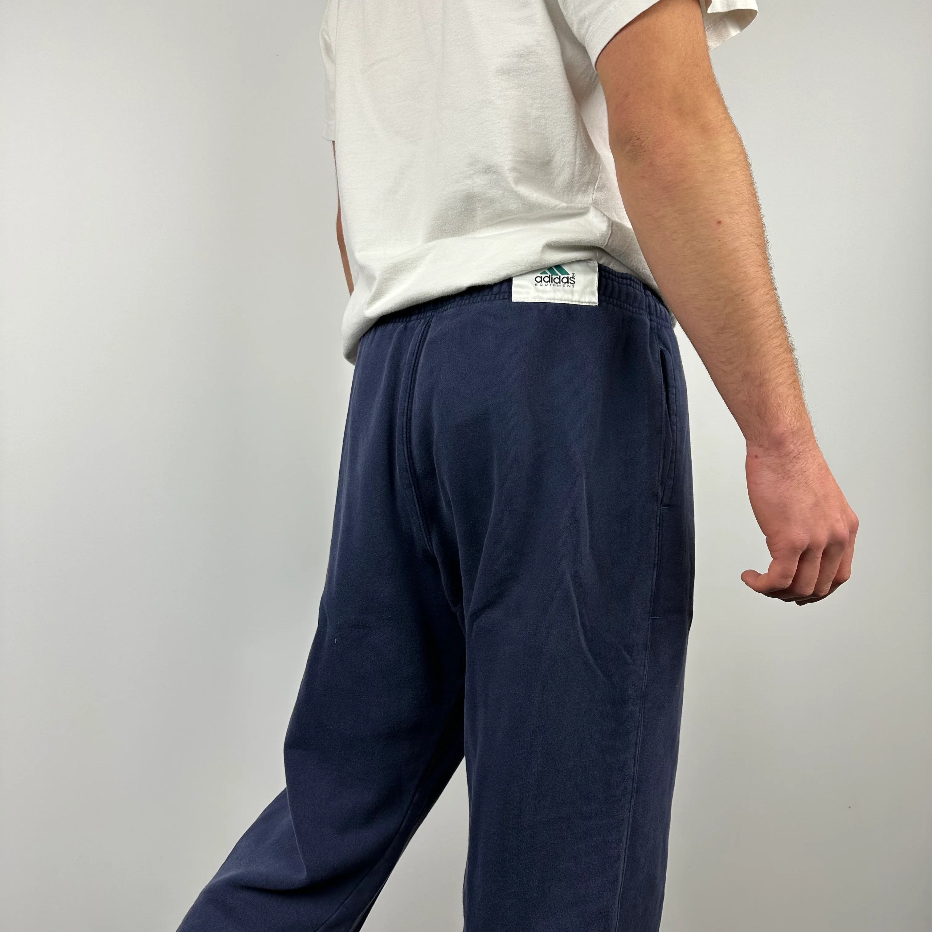 Adidas Equipment Navy Embroidered Spell Out Track Pants (L) - Image 6
