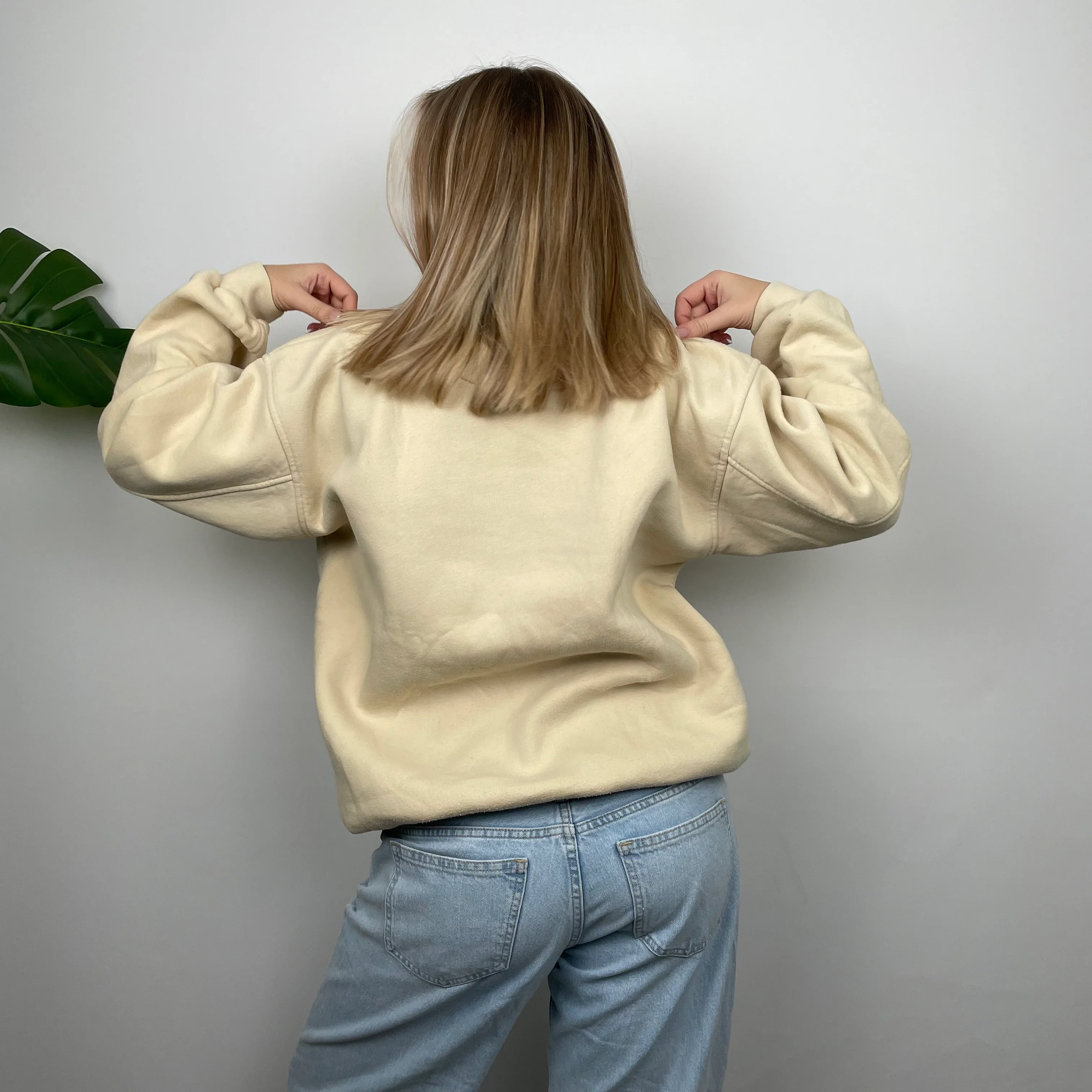 Adidas Equipment RARE Cream Embroidered Spell Out Sweatshirt (XL) - Image 7