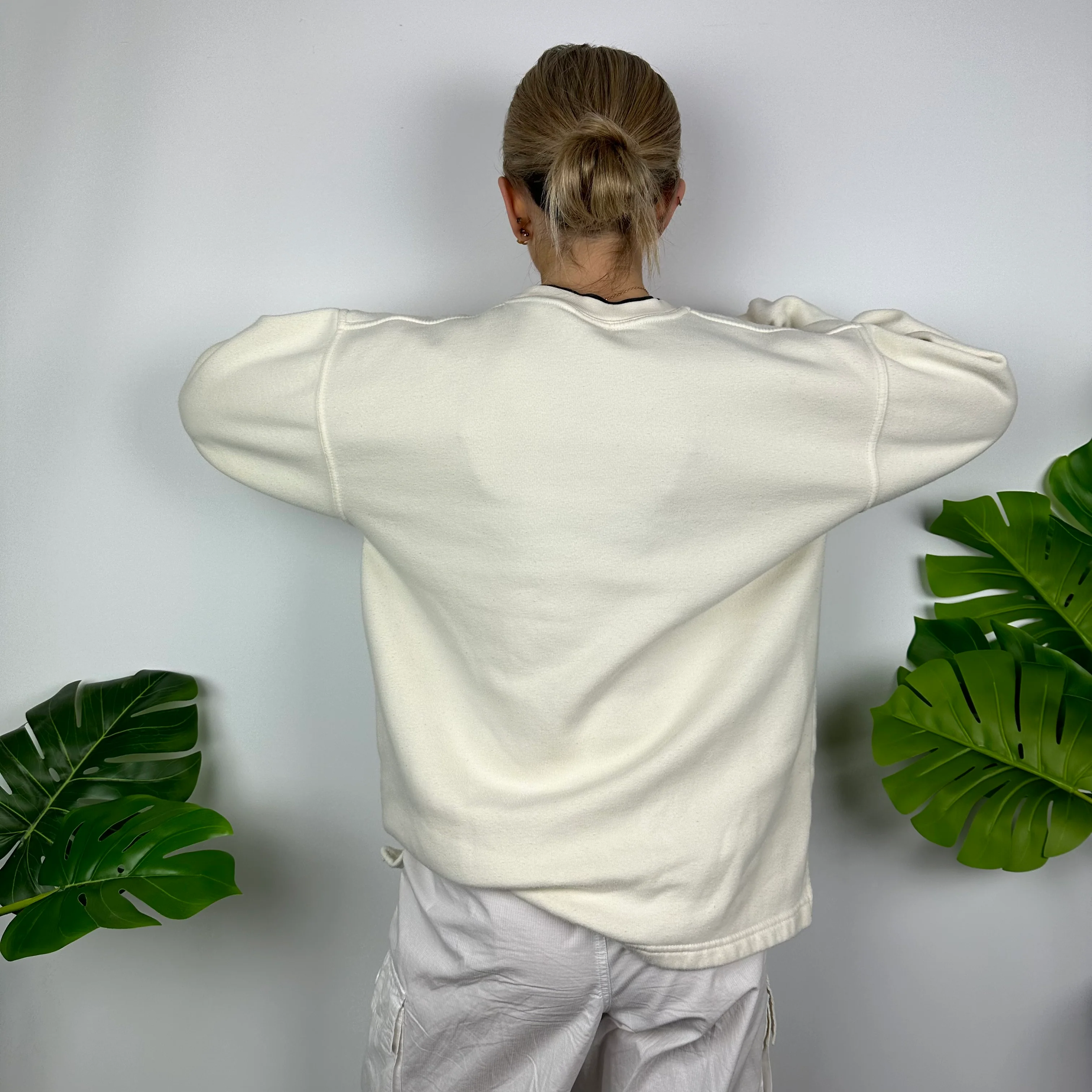 Adidas Equipment RARE Cream Embroidered Spell Out Sweatshirt (L) - Image 4