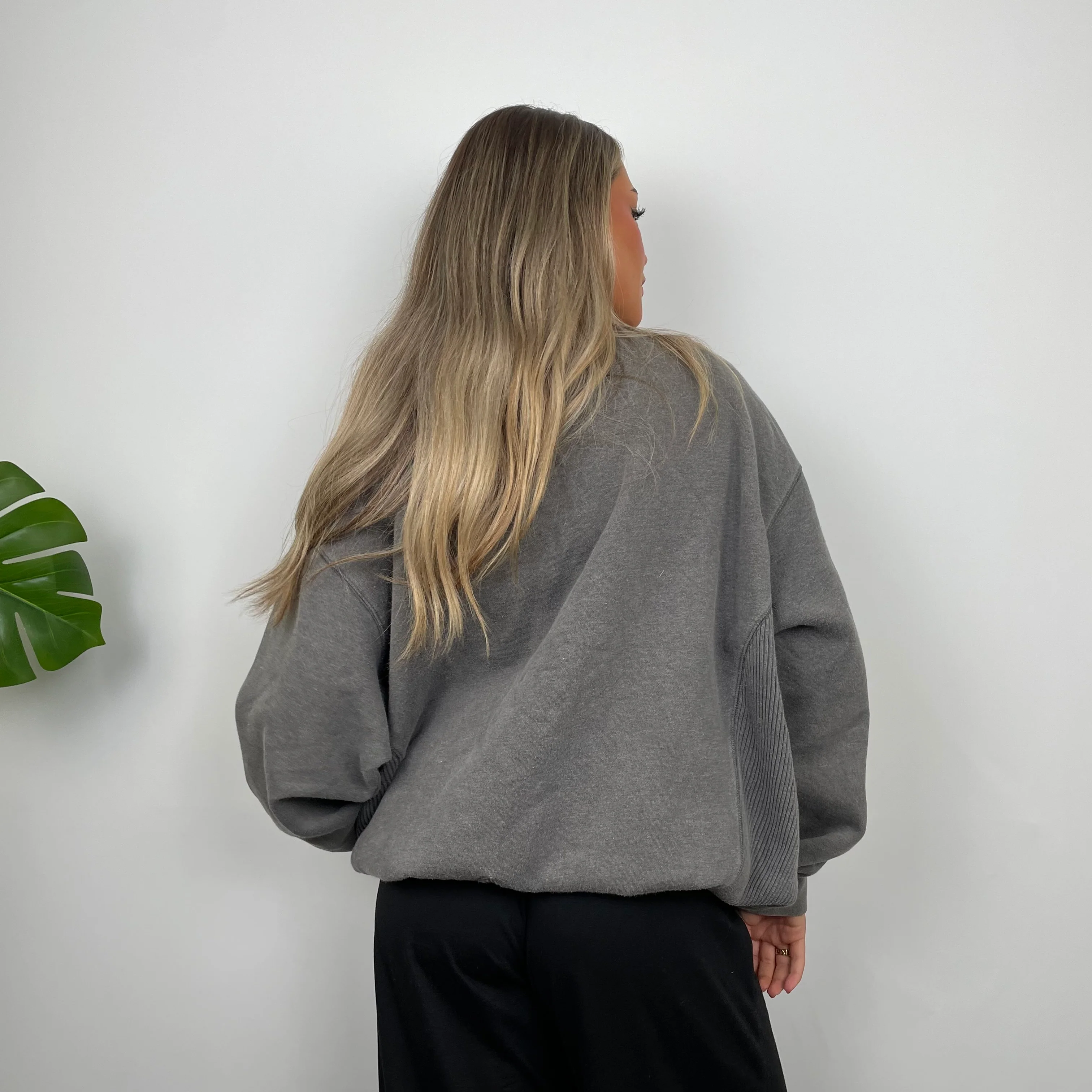 Adidas Equipment RARE Grey Embroidered Spell Out Quarter Zip Sweatshirt (XL) - Image 6