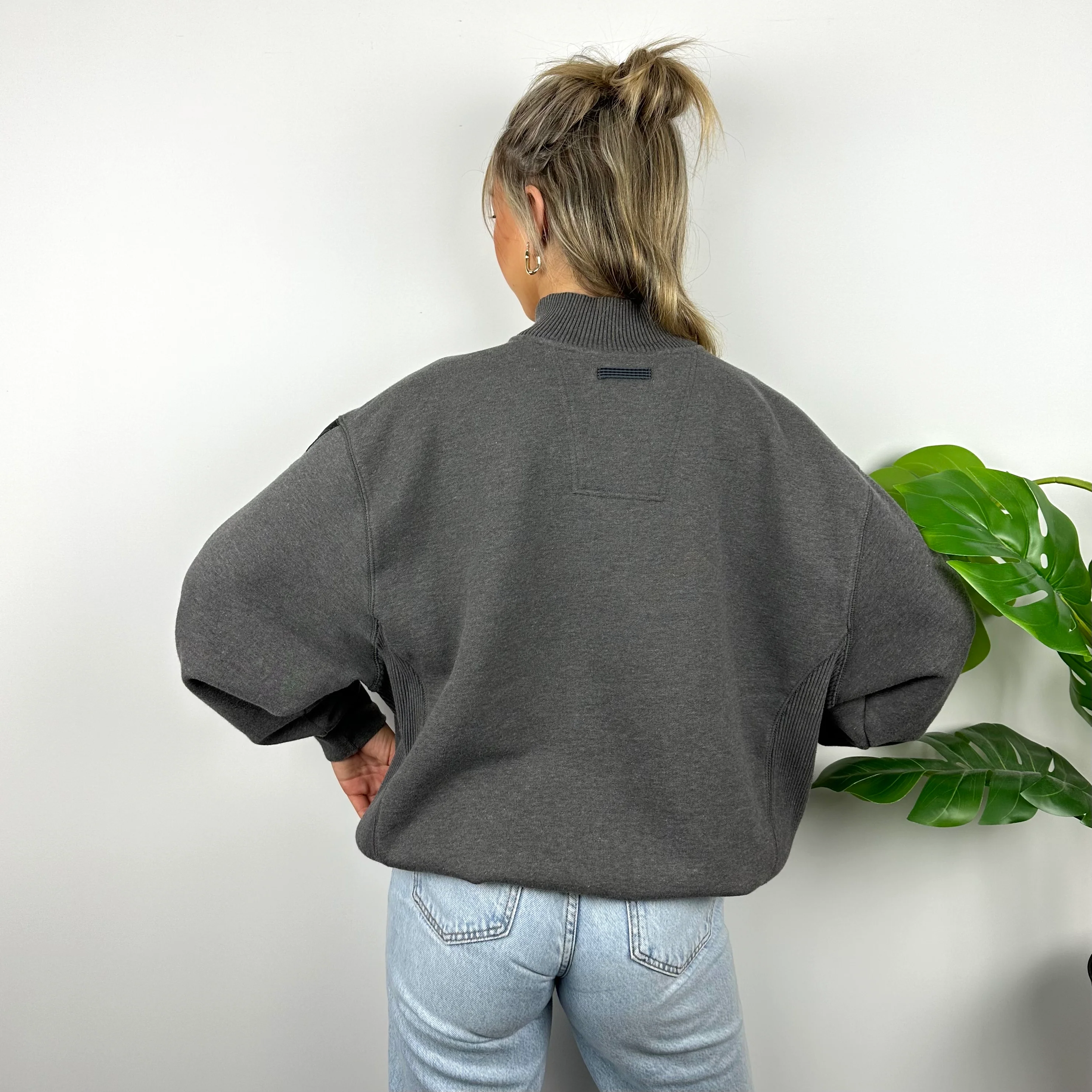 Adidas Equipment RARE Grey Embroidered Spell Out Quarter Zip Sweatshirt (L) - Image 7
