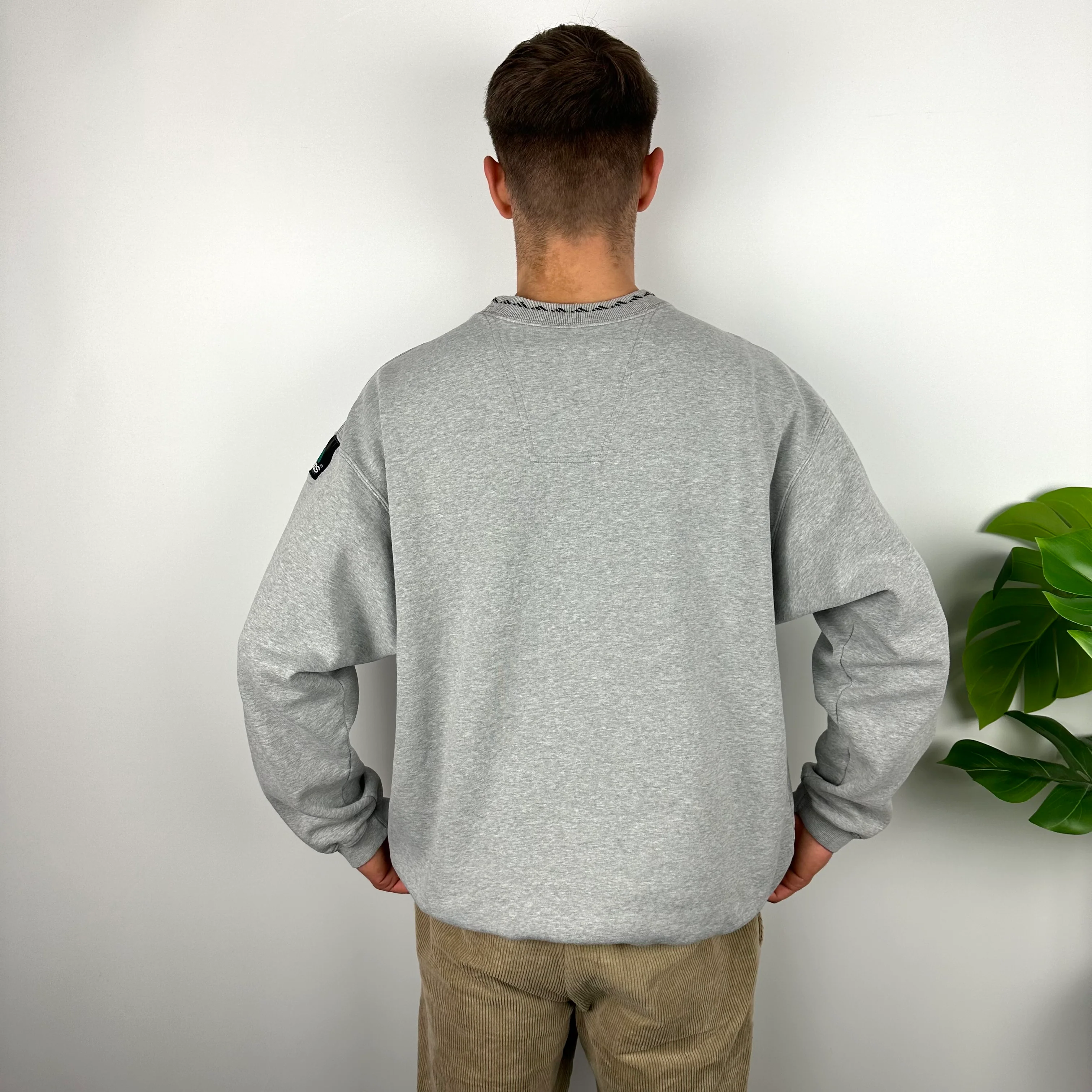 Adidas Equipment RARE Grey Embroidered Spell Out Sweatshirt (L) - Image 4