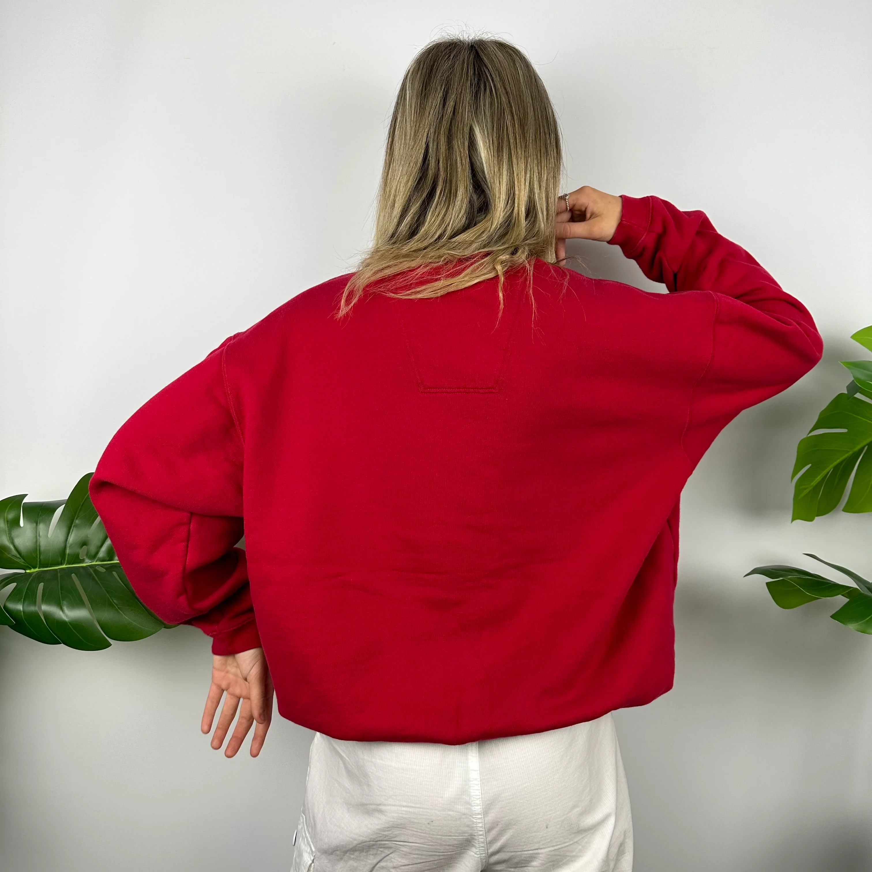 Adidas Equipment RARE Red Embroidered Spell Out Sweatshirt (M) - Image 8