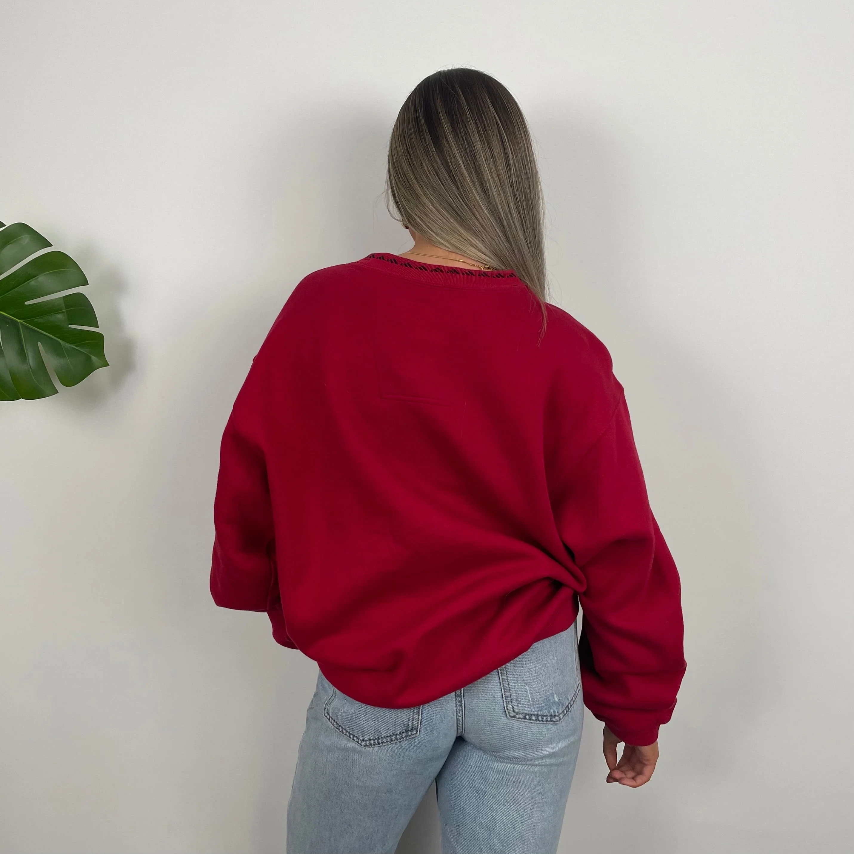 Adidas Equipment RARE Red Embroidered Spell Out Sweatshirt (M) - Image 6