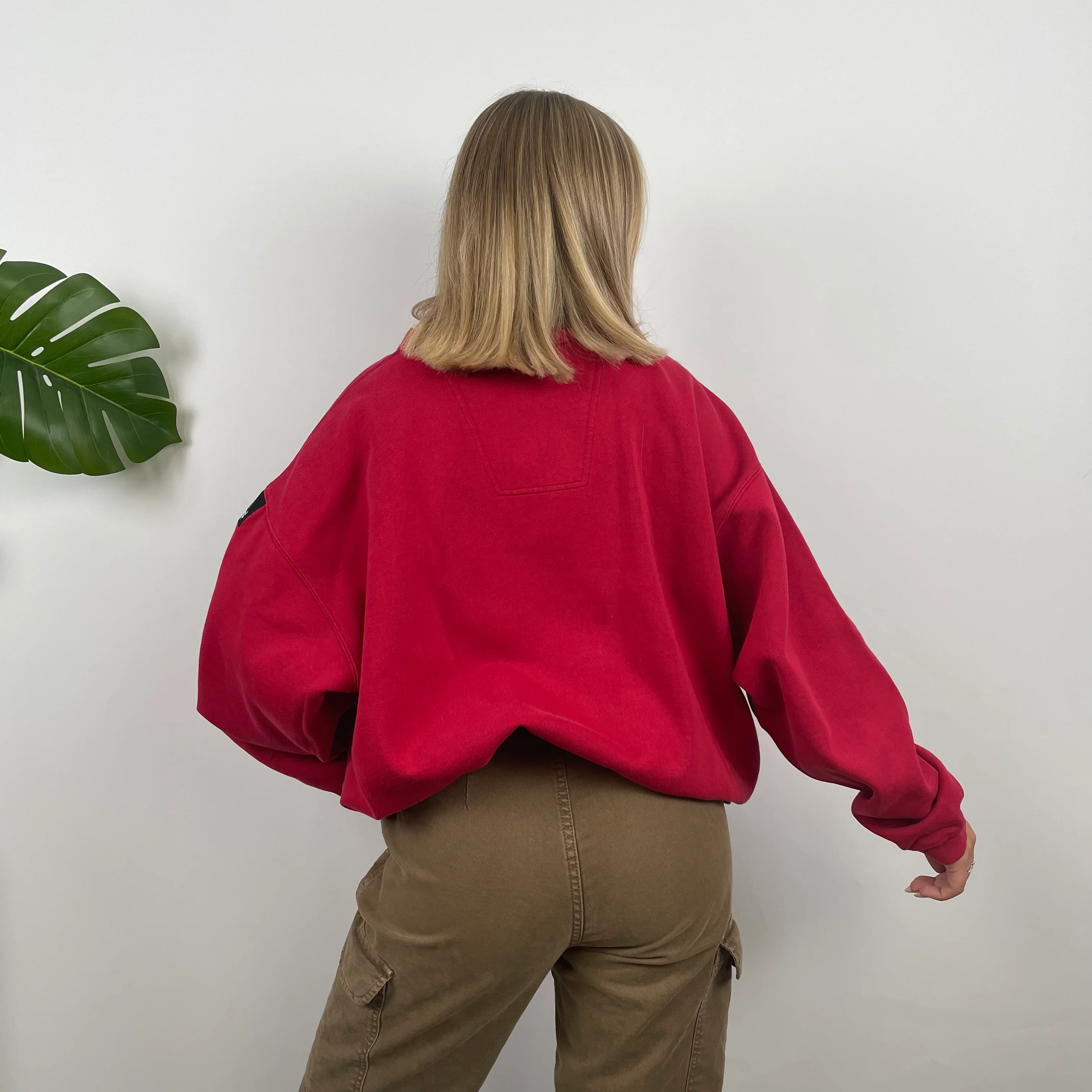 Adidas Equipment RARE Red Embroidered Spell Out Sweatshirt (XL) - Image 6