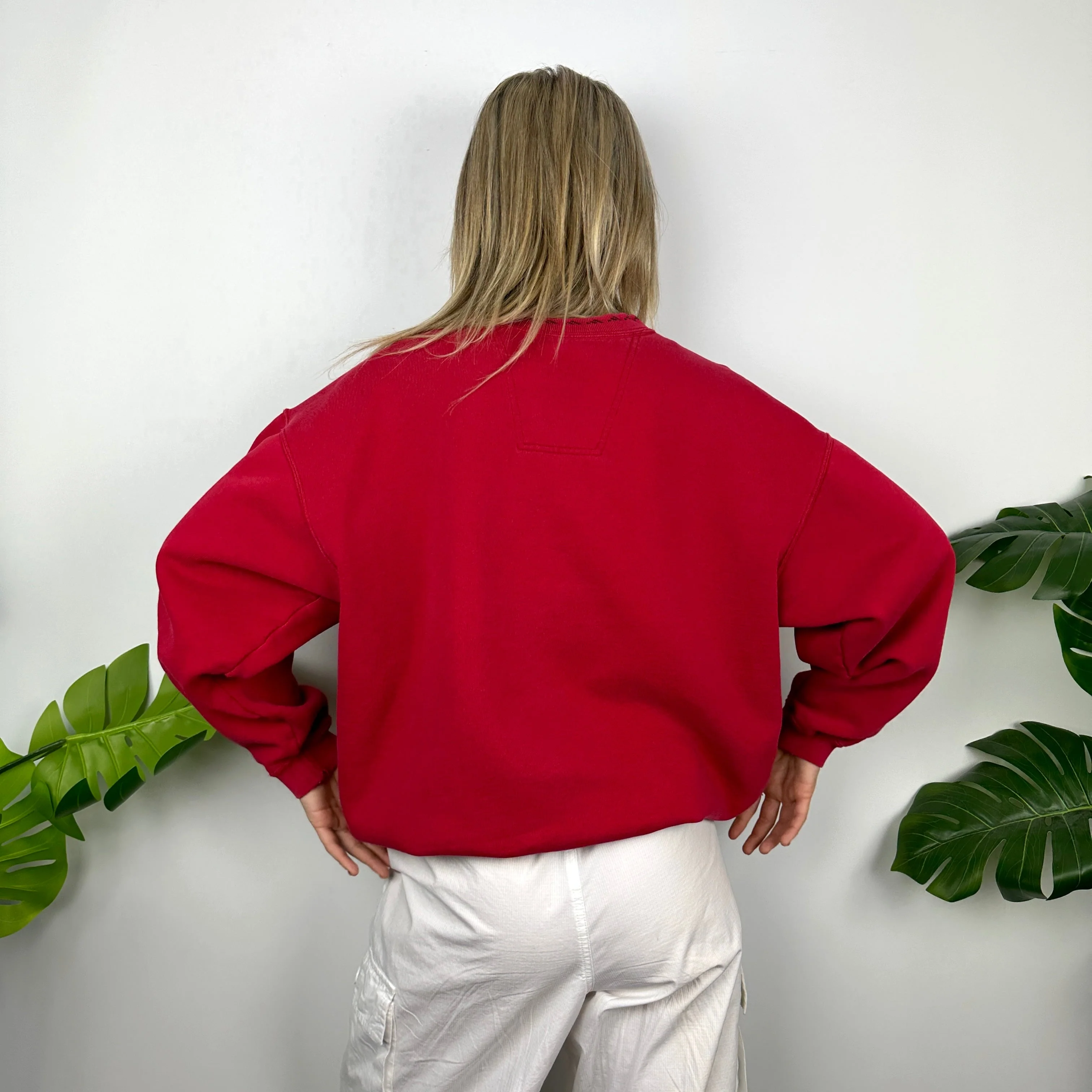 Adidas Equipment RARE Red Embroidered Spell Out Sweatshirt (M) - Image 6
