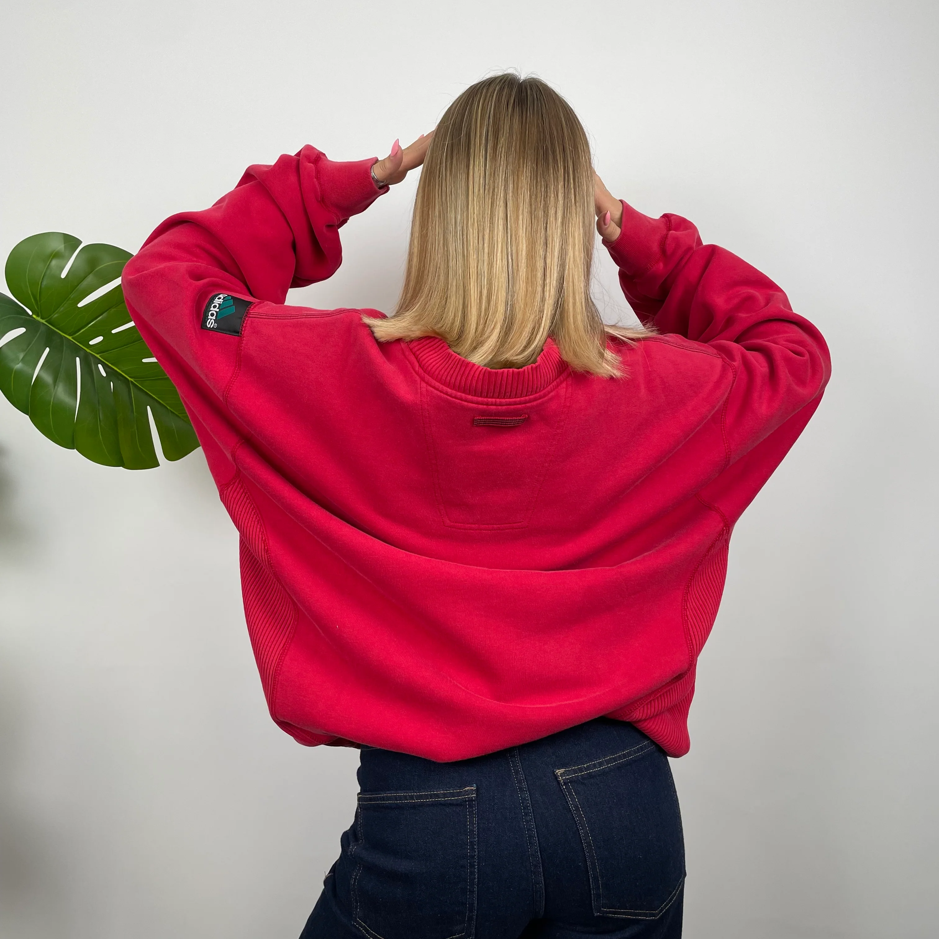 Adidas Equipment RARE Red Embroidered Spell Out Sweatshirt (XL) - Image 6