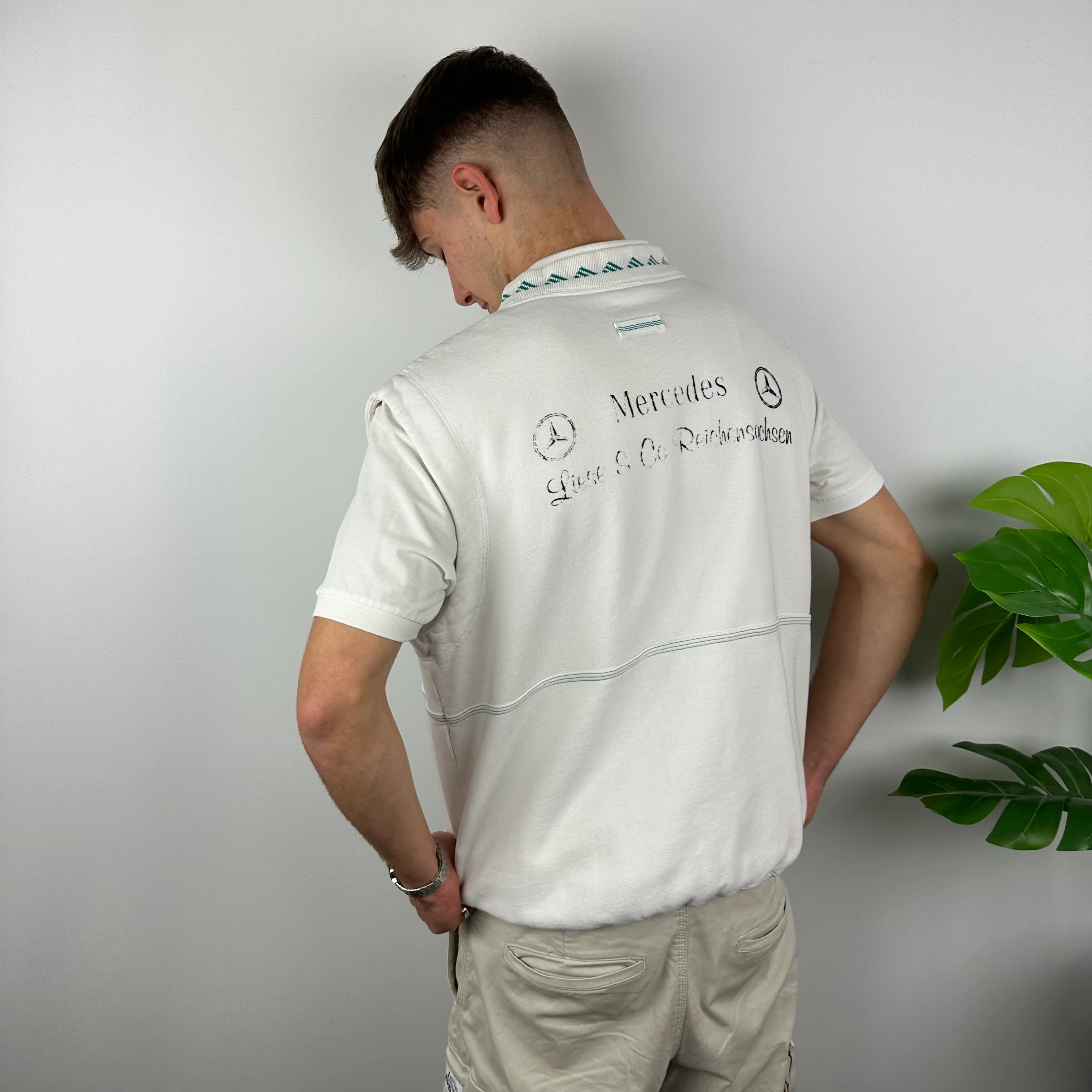 Adidas Equipment RARE White Embroidered Spell Out Sweater Vest (XL) - Image 4
