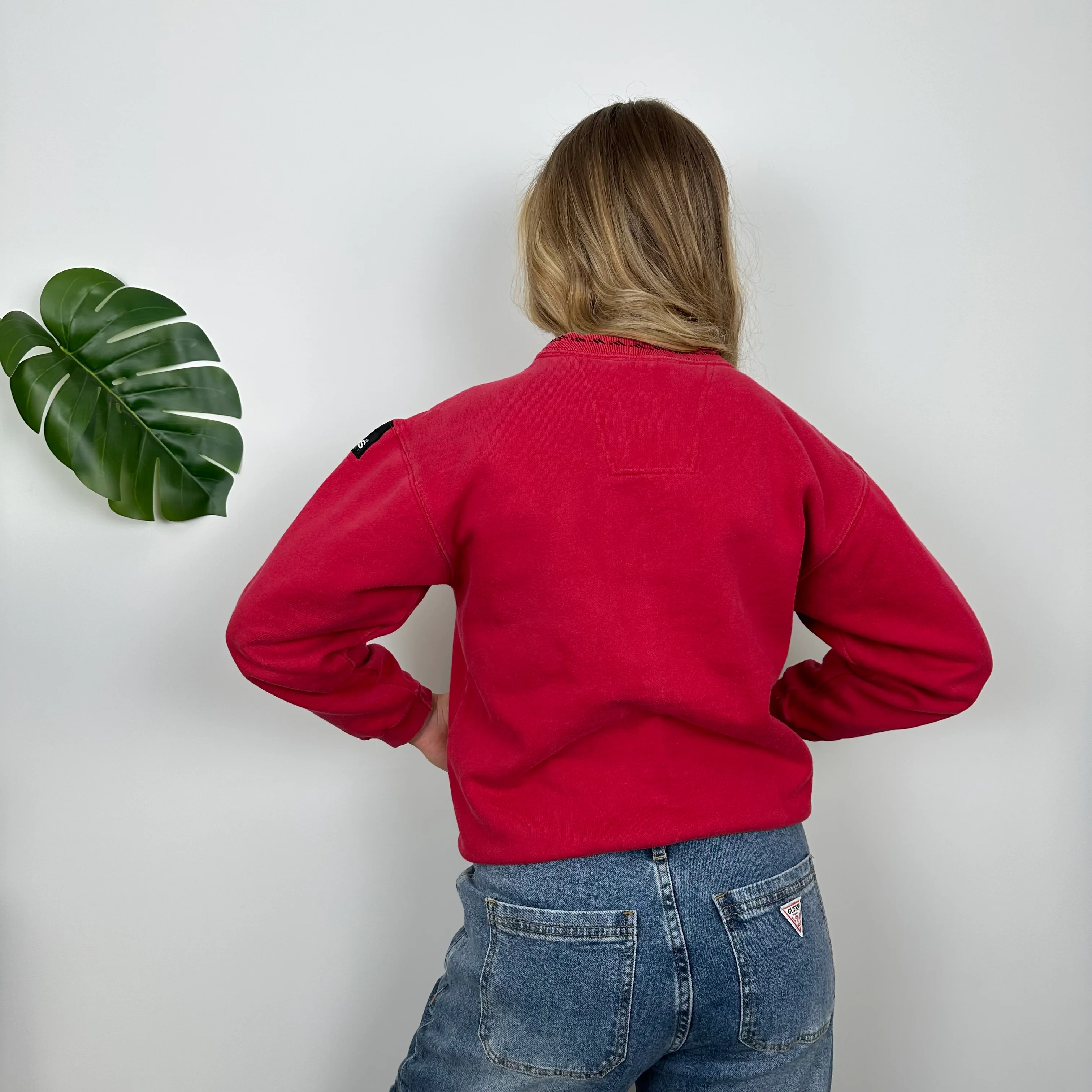 Adidas Equipment Red Embroidered Spell Out Sweatshirt (S) - Image 5