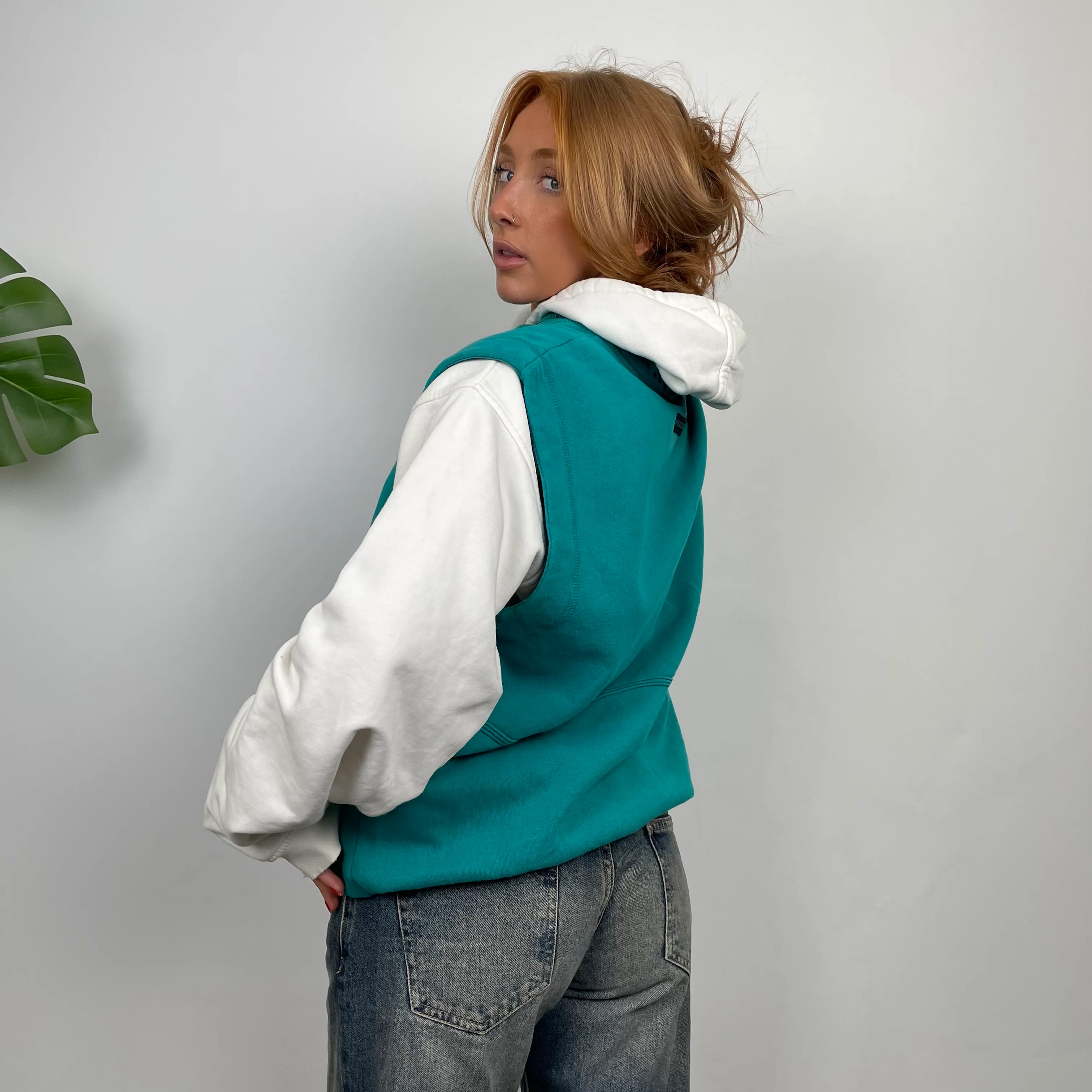 Adidas Equipment Turquoise Embroidered Logo Sweater Vest (S) - Image 3