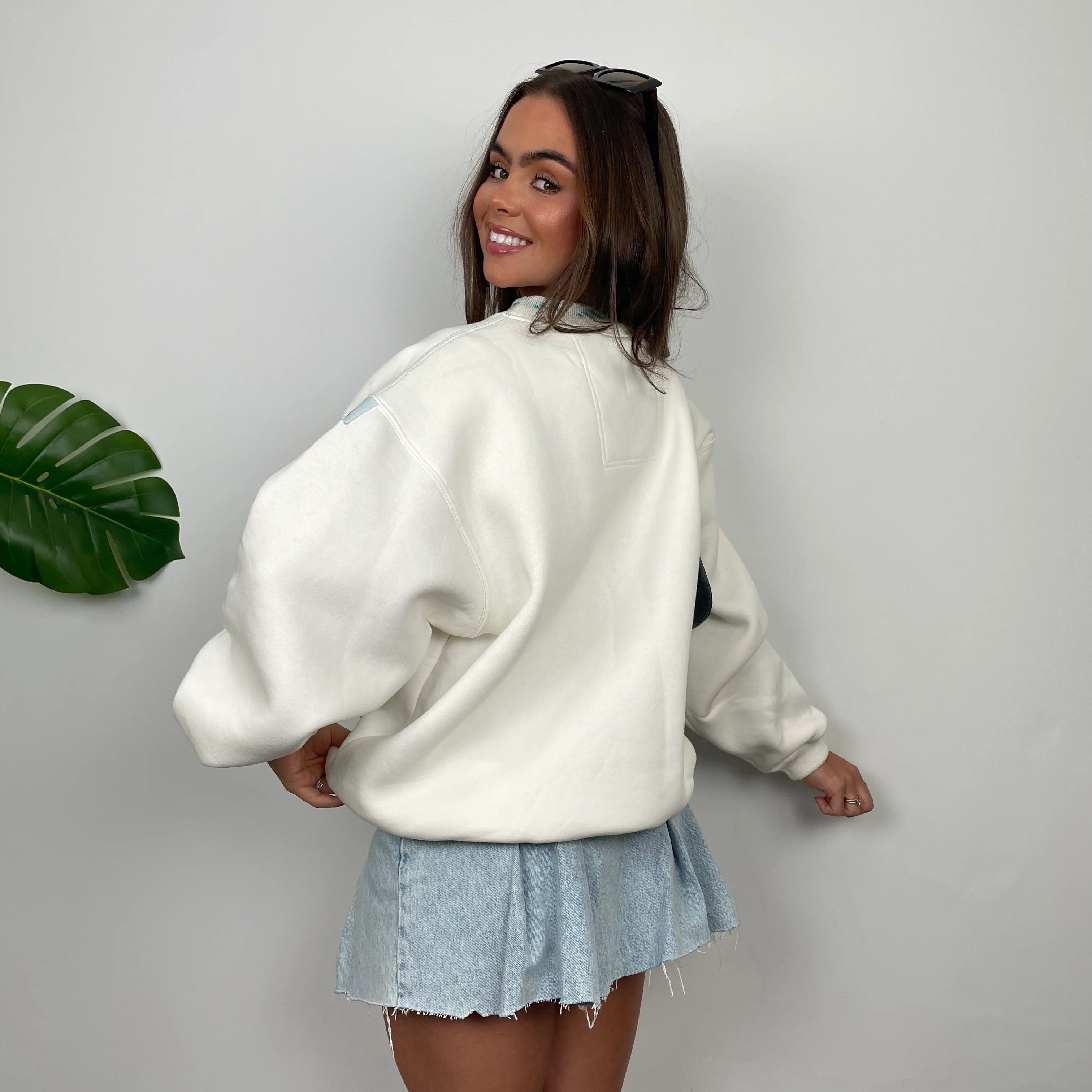 Adidas Equipment White Embroidered Spell Out Sweatshirt (S) - Image 8