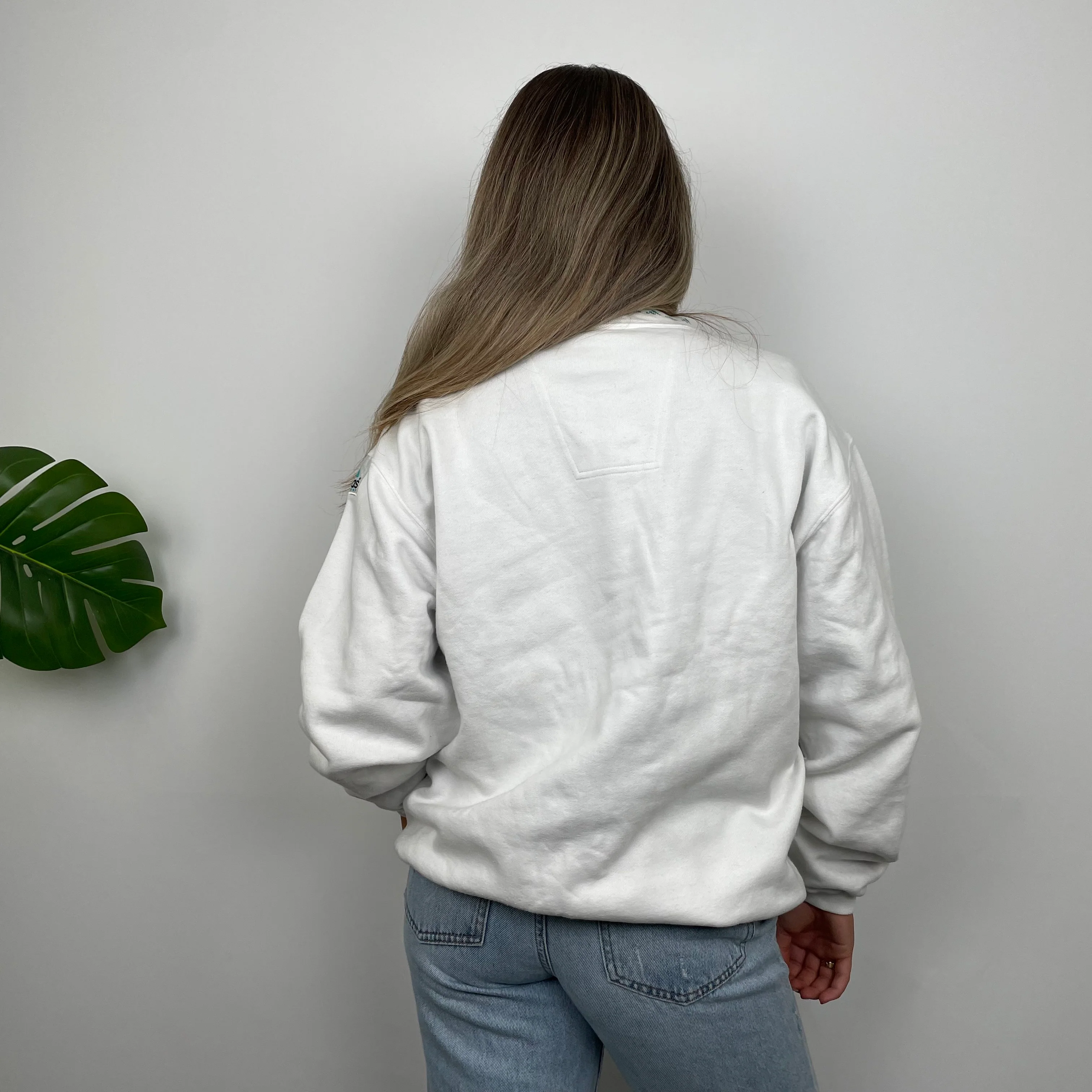 Adidas Equipment White Embroidered Spell Out Sweatshirt (M) - Image 4