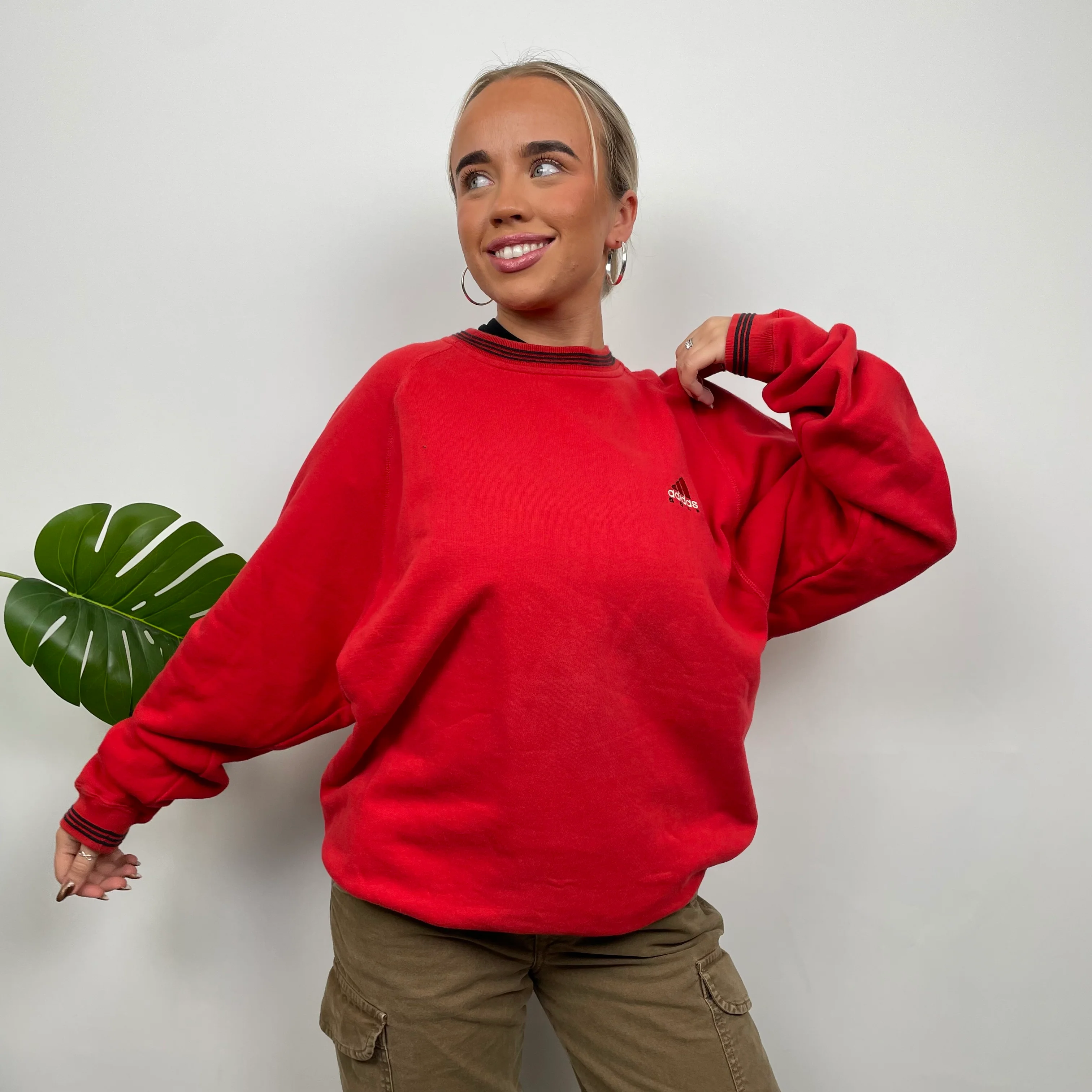 Adidas Golf RARE Red Embroidered Spell Out Sweatshirt (XL) - Image 4