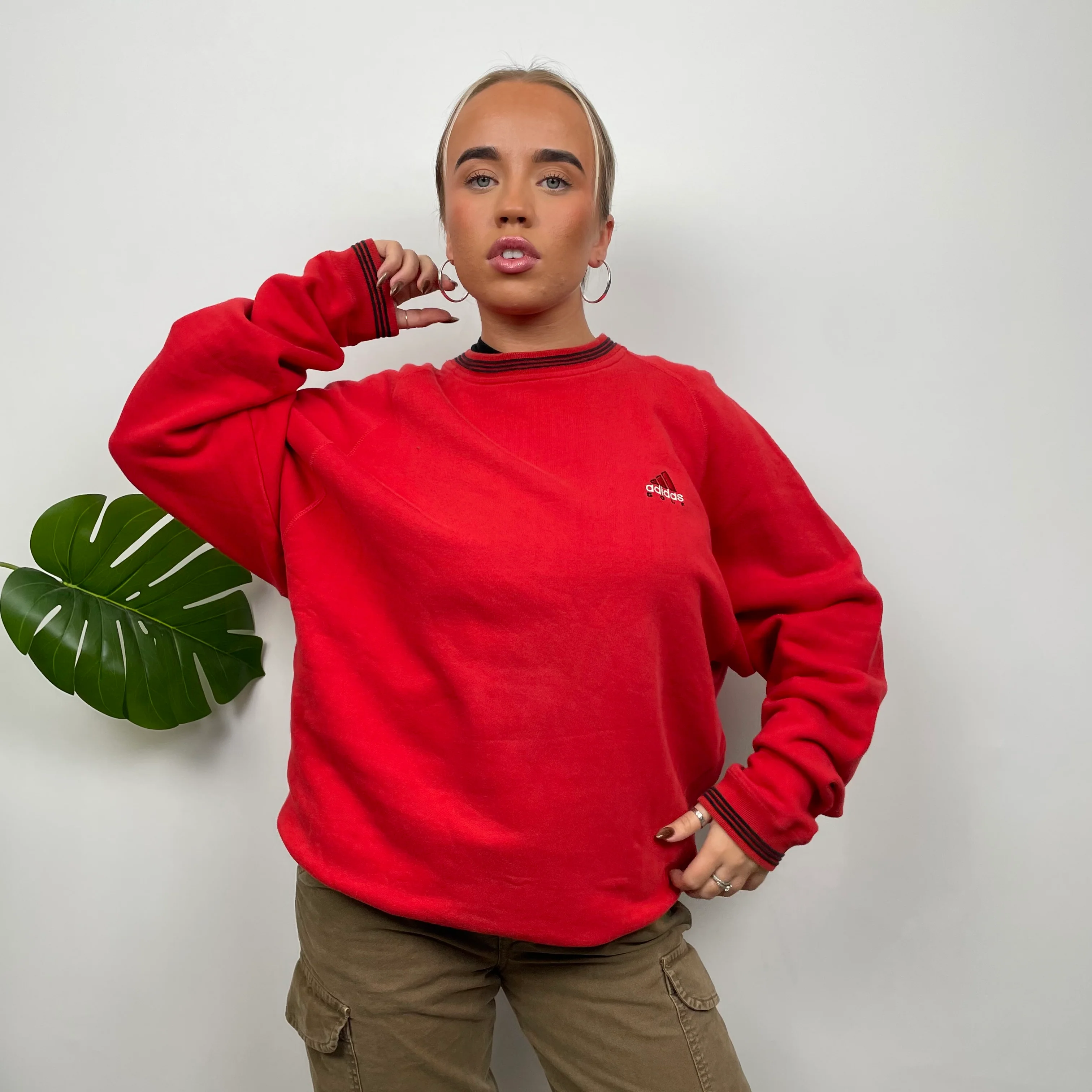 Adidas Golf RARE Red Embroidered Spell Out Sweatshirt (XL) - Image 5