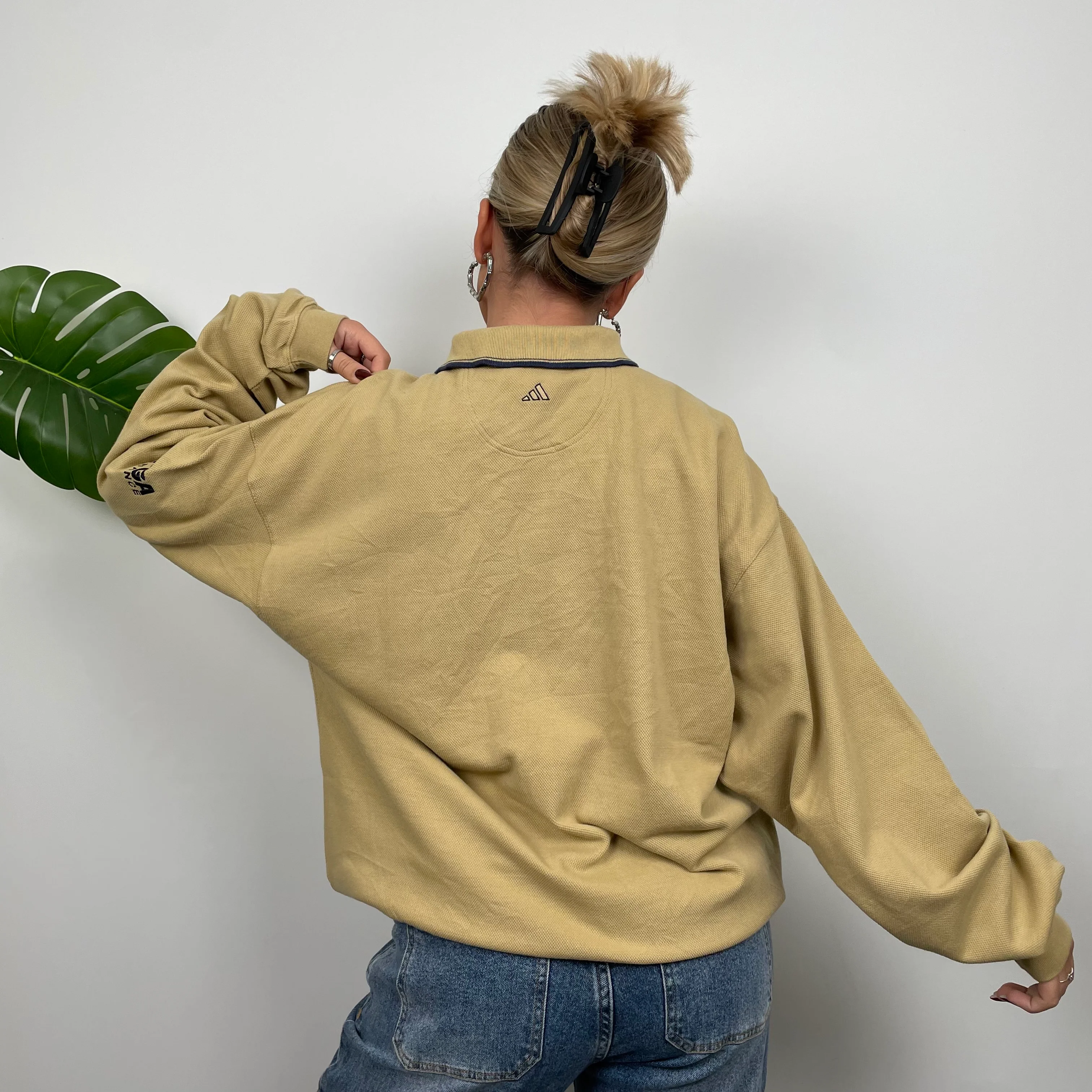 Adidas Golf RARE Tan Embroidered Spell Out Sweatshirt (L) - Image 9