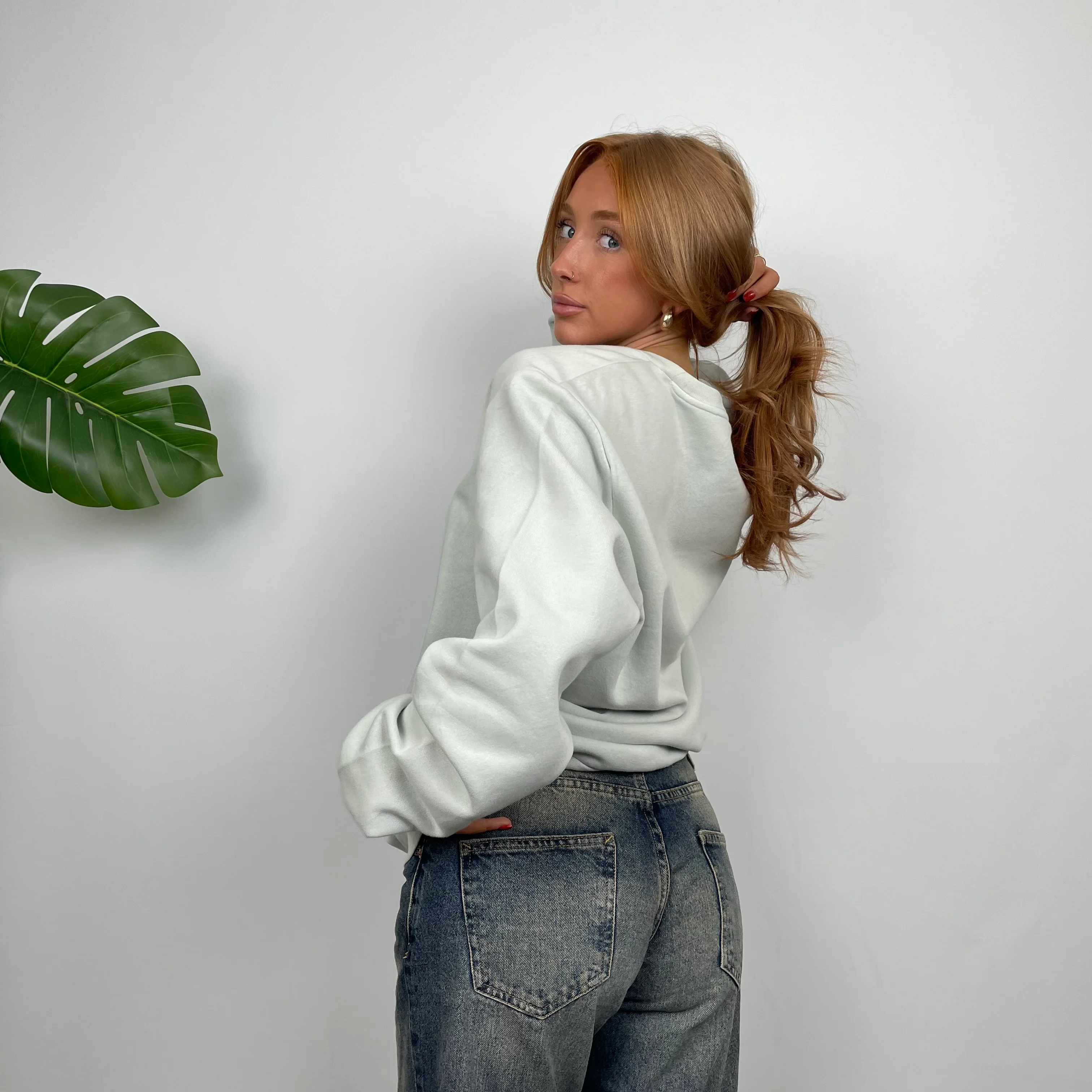 Adidas Mint Green Embroidered Spell Out Sweatshirt (XL) - Image 5