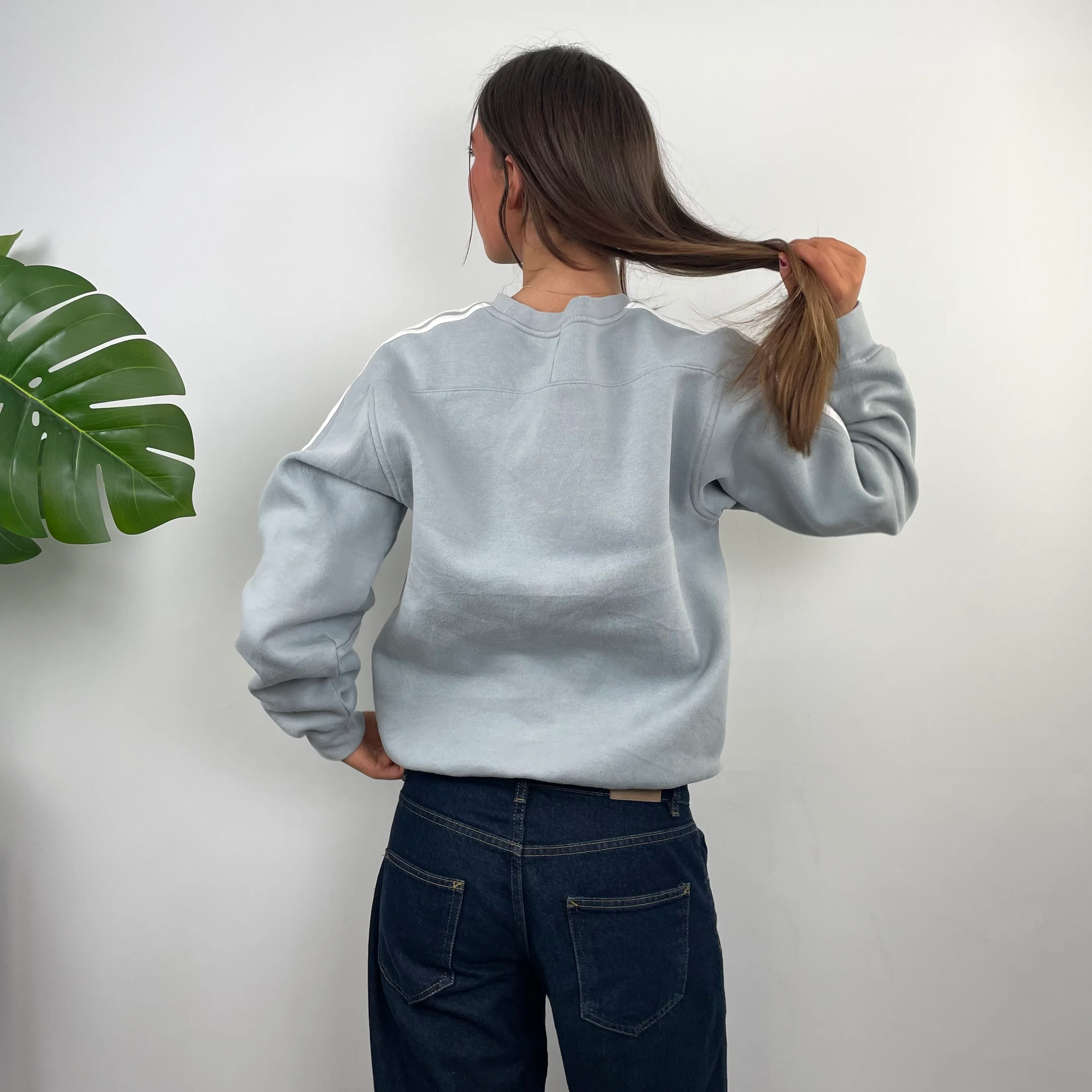 Adidas Mint Green Embroidered Spell Out Sweatshirt (M) - Image 5