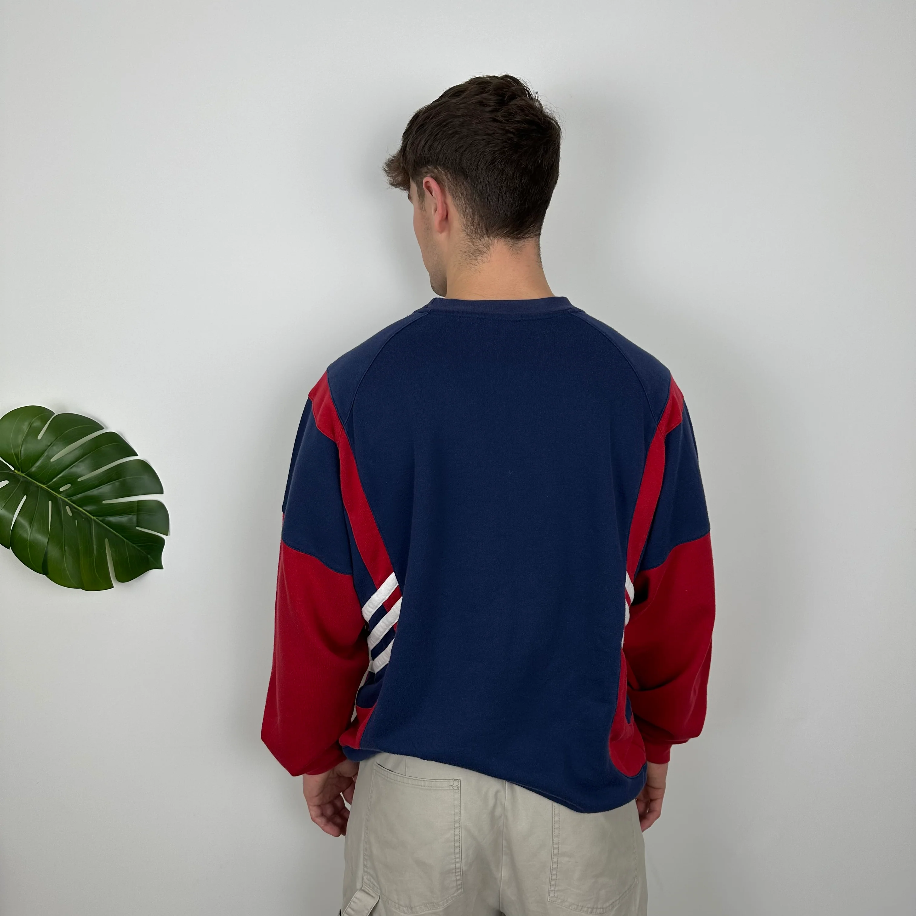 Adidas Navy Embroidered Spell Out Sweatshirt (L) - Image 6