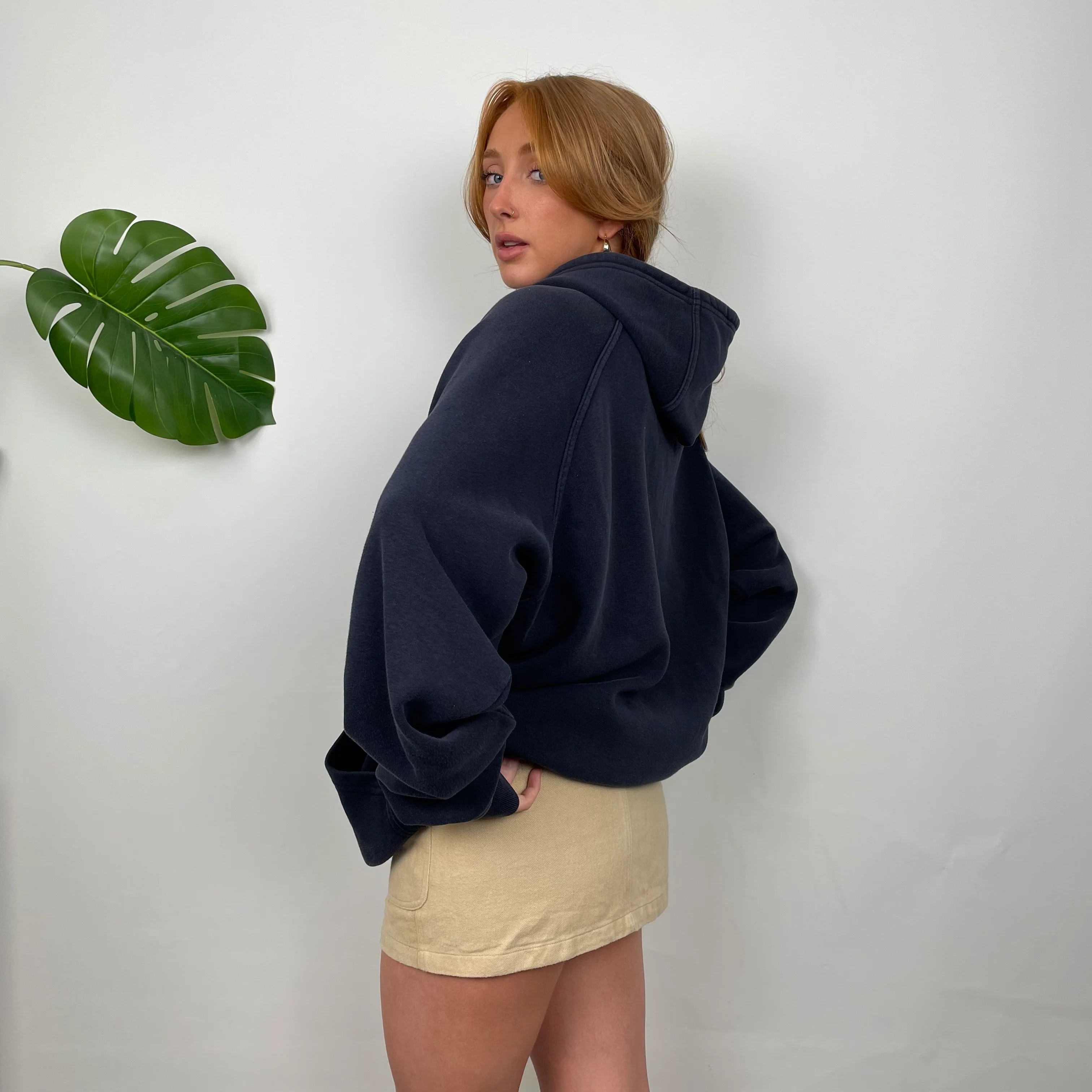 Adidas Navy Embroidered Spell Out Zip Up Hoodie Jacket (L) - Image 6