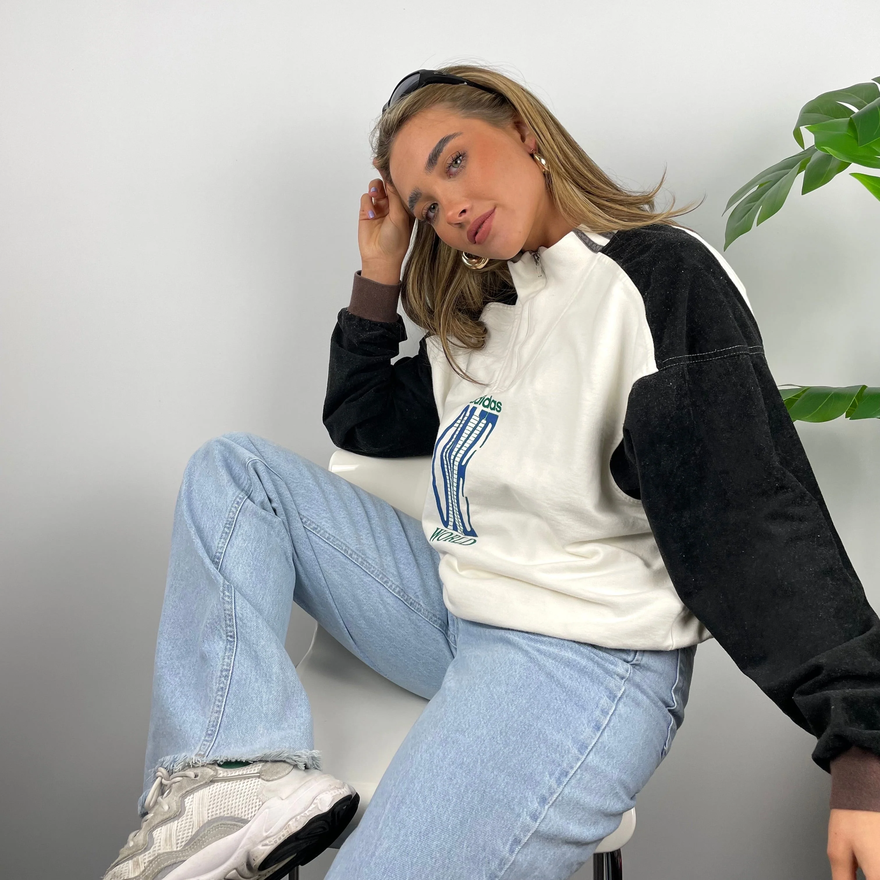 Adidas One World RARE Spell Out Quarter Zip Sweatshirt (S) - Image 5