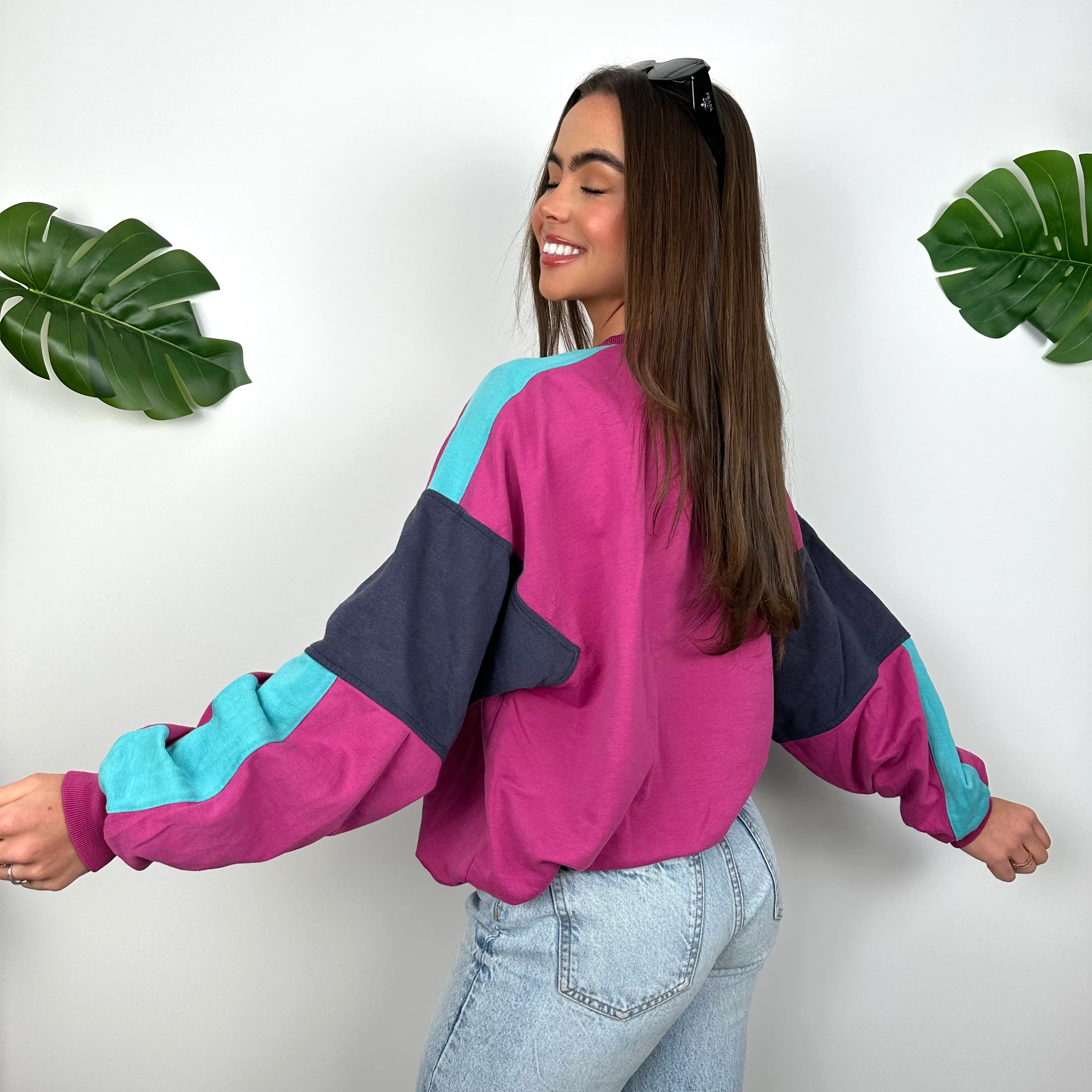 Adidas Pink Spell Out Sweatshirt (M) - Image 7